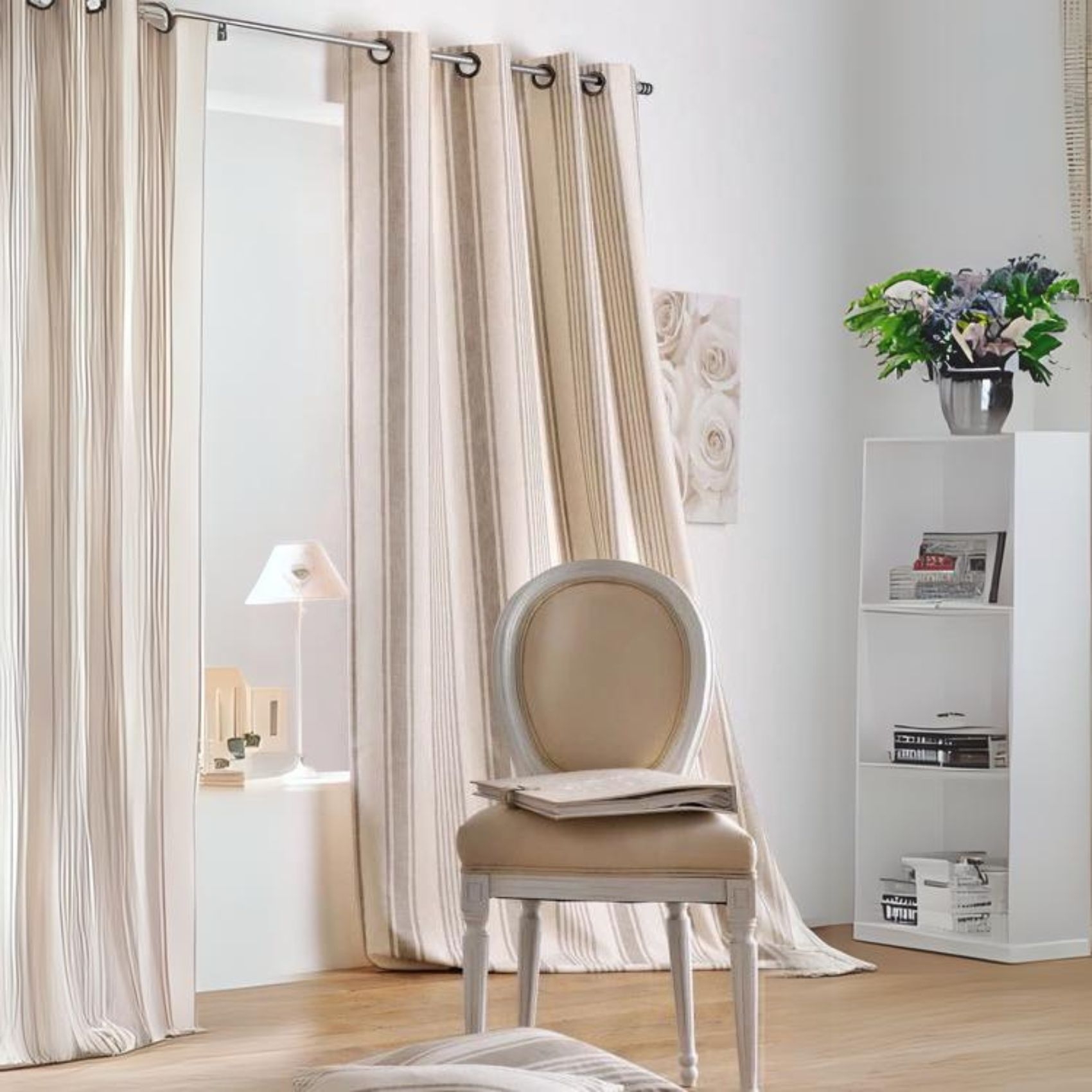 Rideau à Rayures Verticales en Coton — vue 3