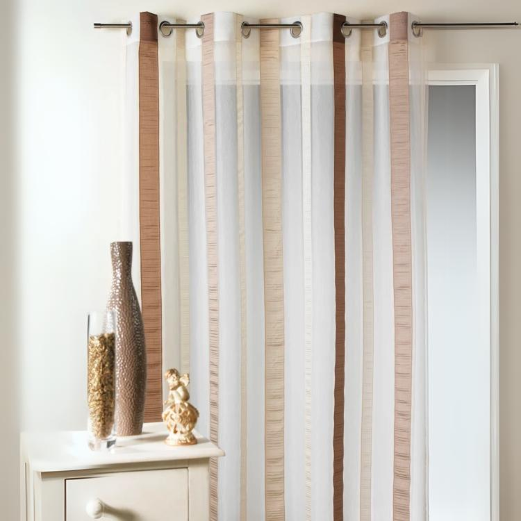 Voilage en organza à rayures verticales — vue 3