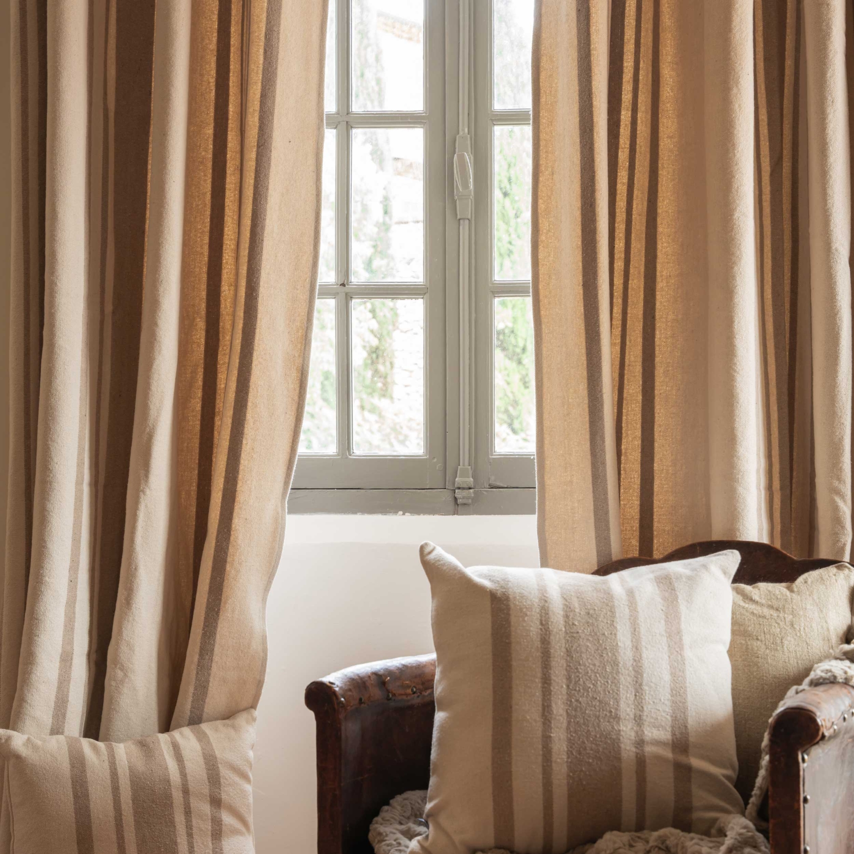 Rideau coton épais Rustique à oeillets — vue 3