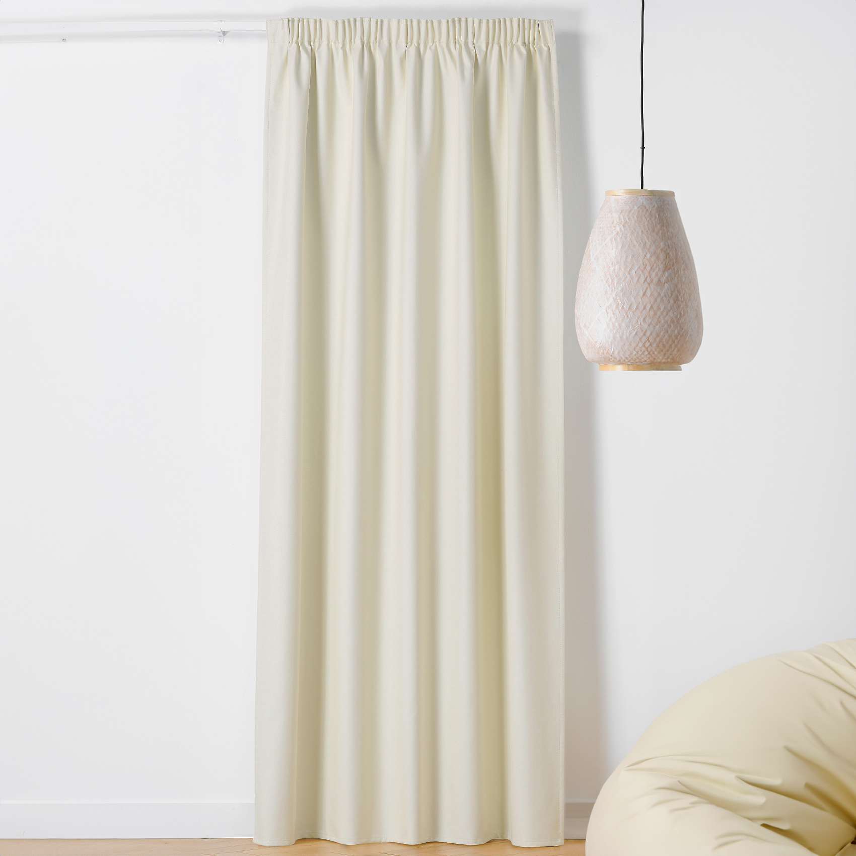 Rideau occultant galon fronceur effet chiné