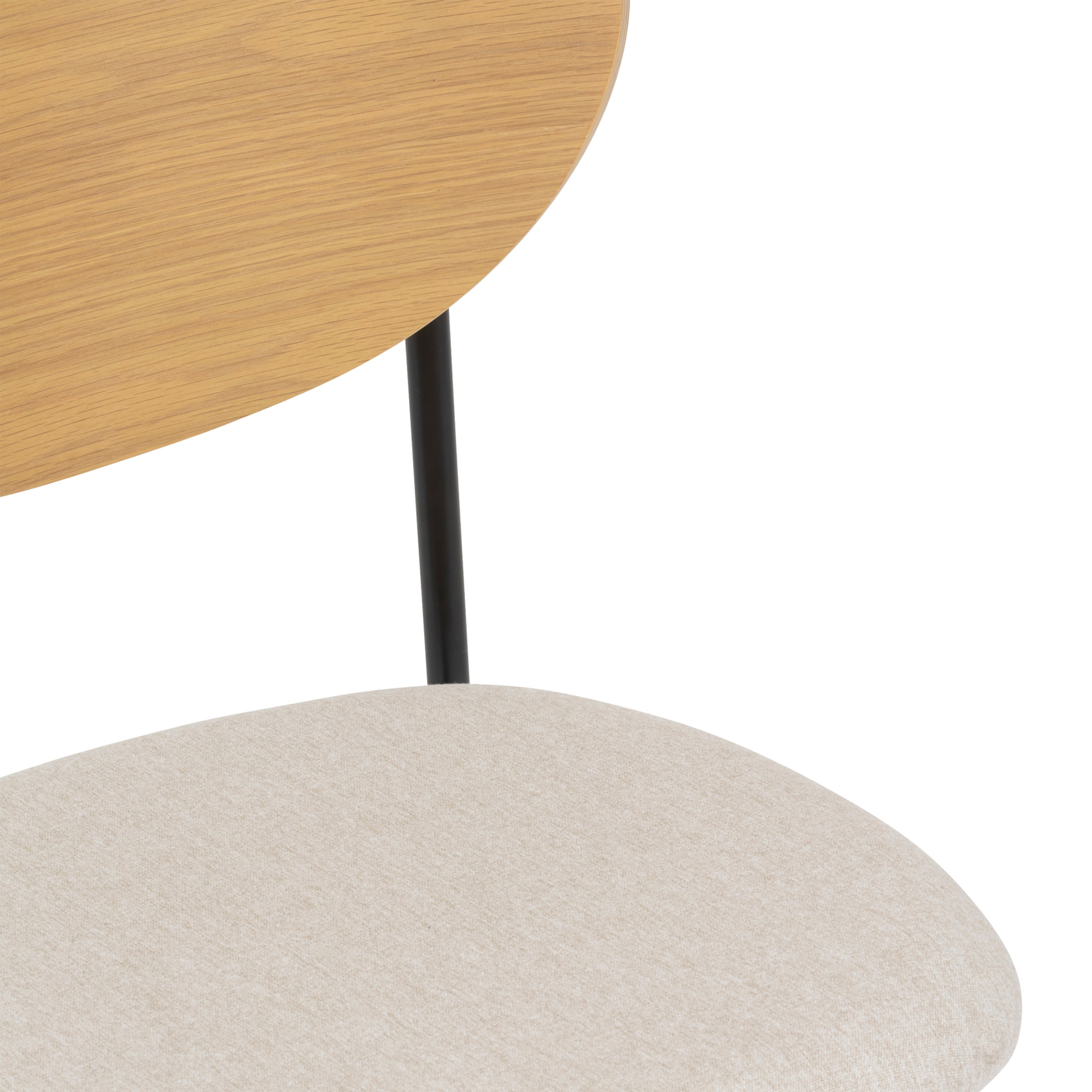 Chaise avec dossier bois et pieds métal — vue 4