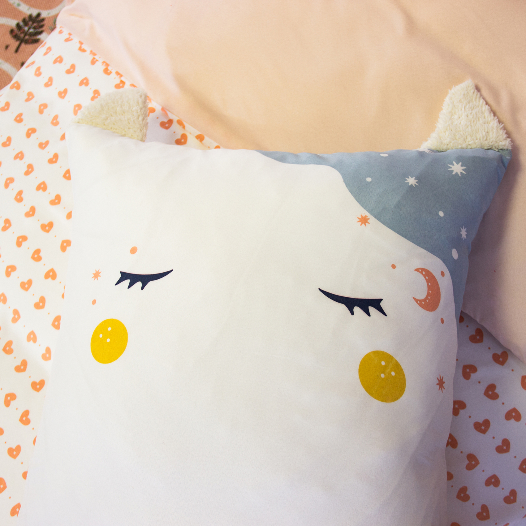 Parure de lit enfant licorne avec poche pour doudou — vue 4