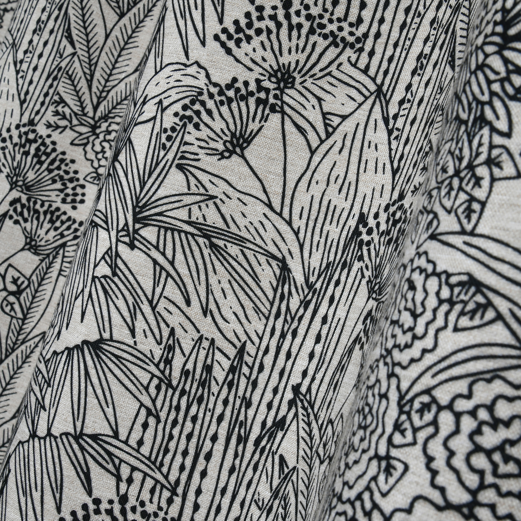 Rideau tamisant motif végétal exotique — vue 3