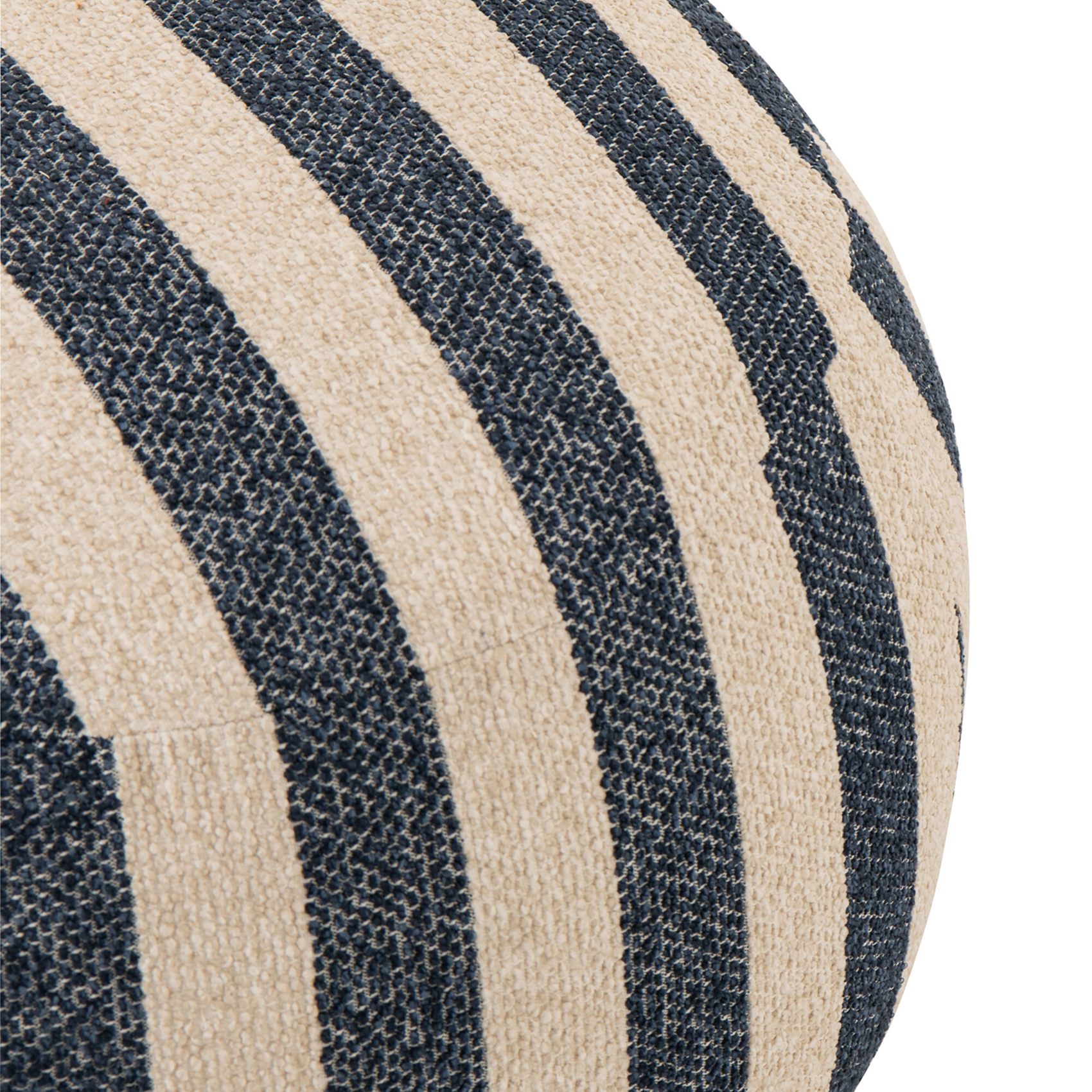 Pouf rond en tissu rayé — vue 5