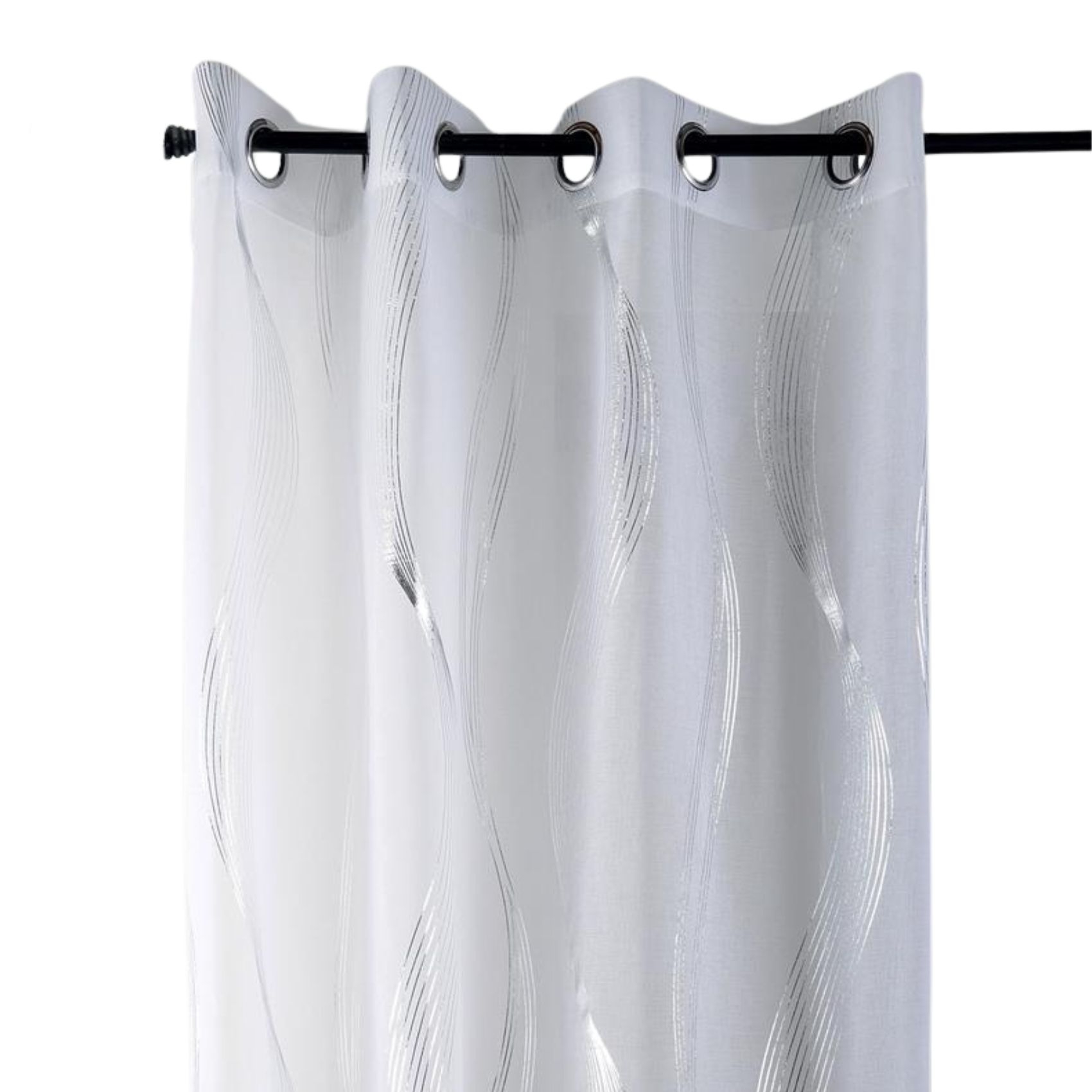 Voilage rayures ondulées métalisées — vue 5