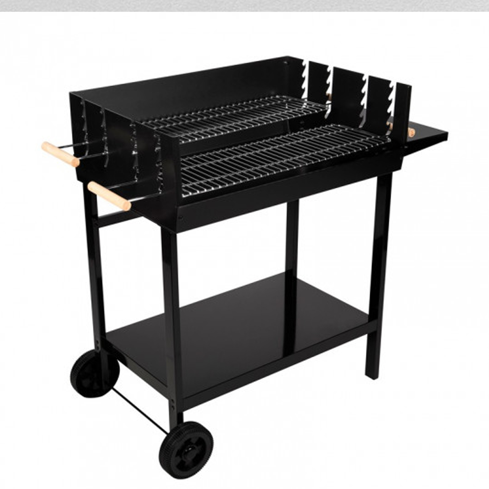 Barbecue à charbon de bois à double grilles — vue 3