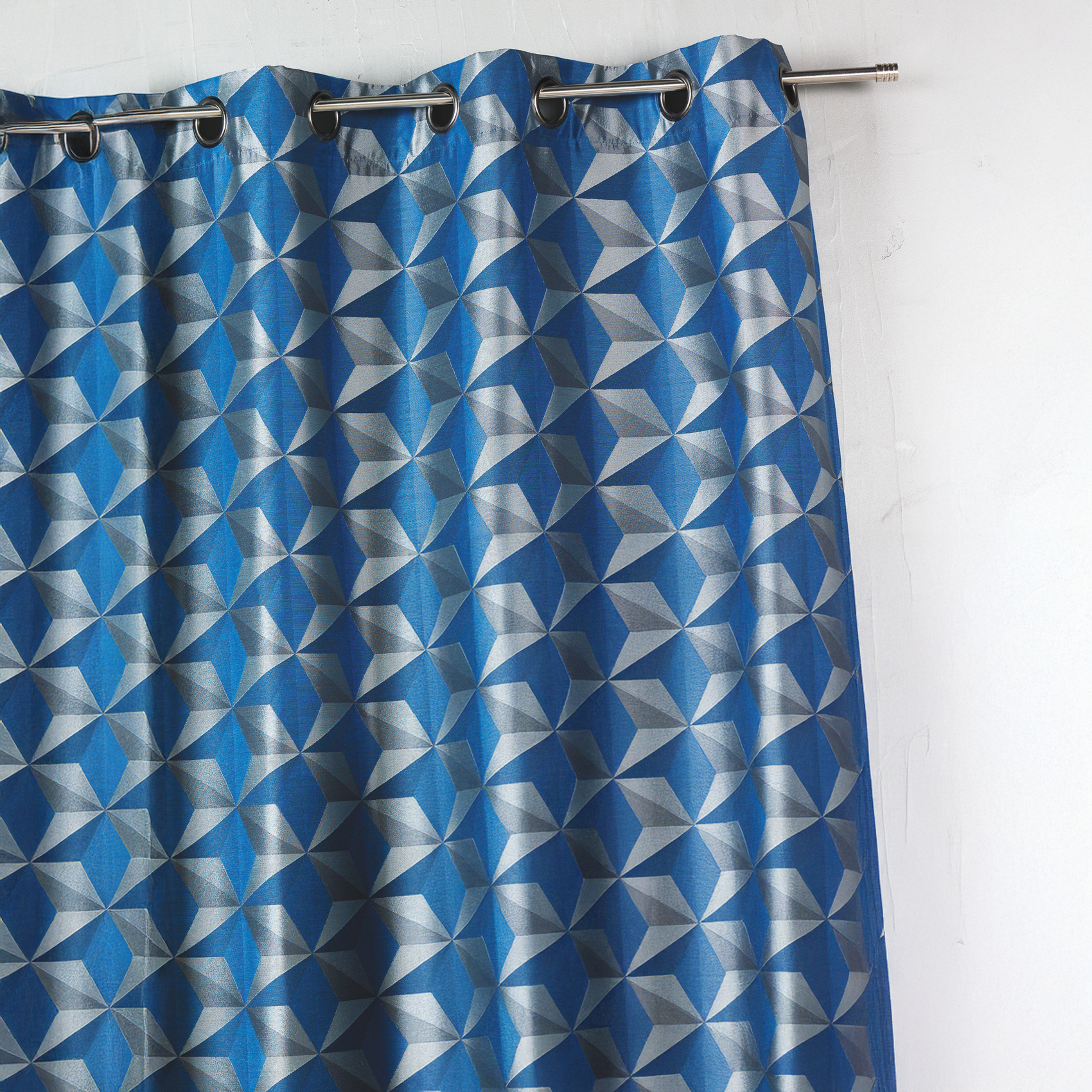 Rideau en jacquard imprimés géométriques