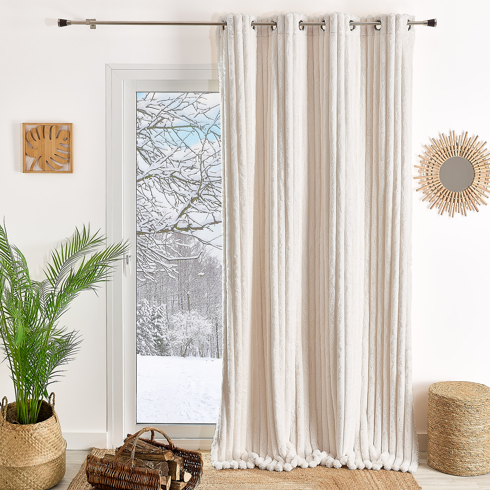 Rideau doudou côtelée xl