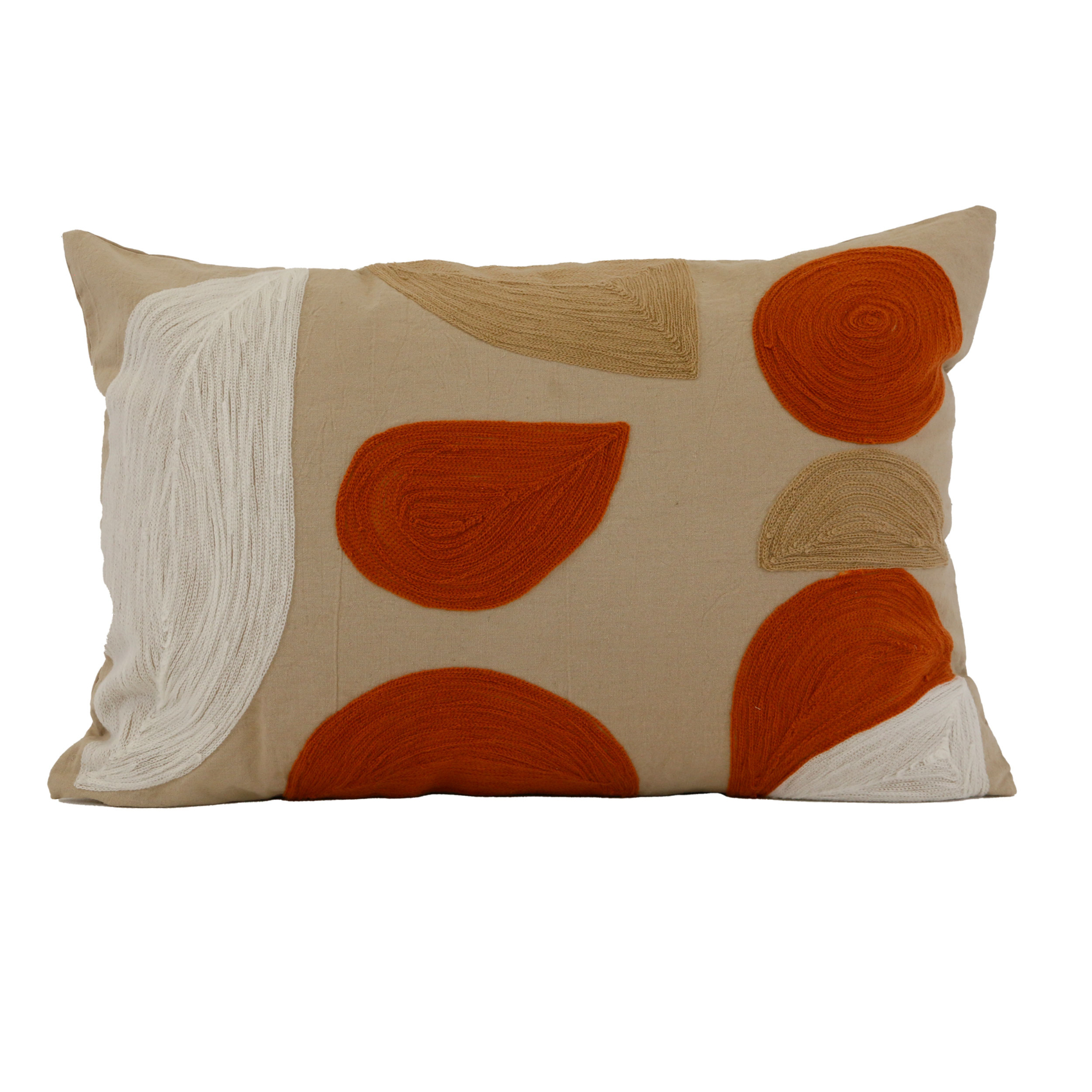 Coussin brodé motif abstrait — vue 5
