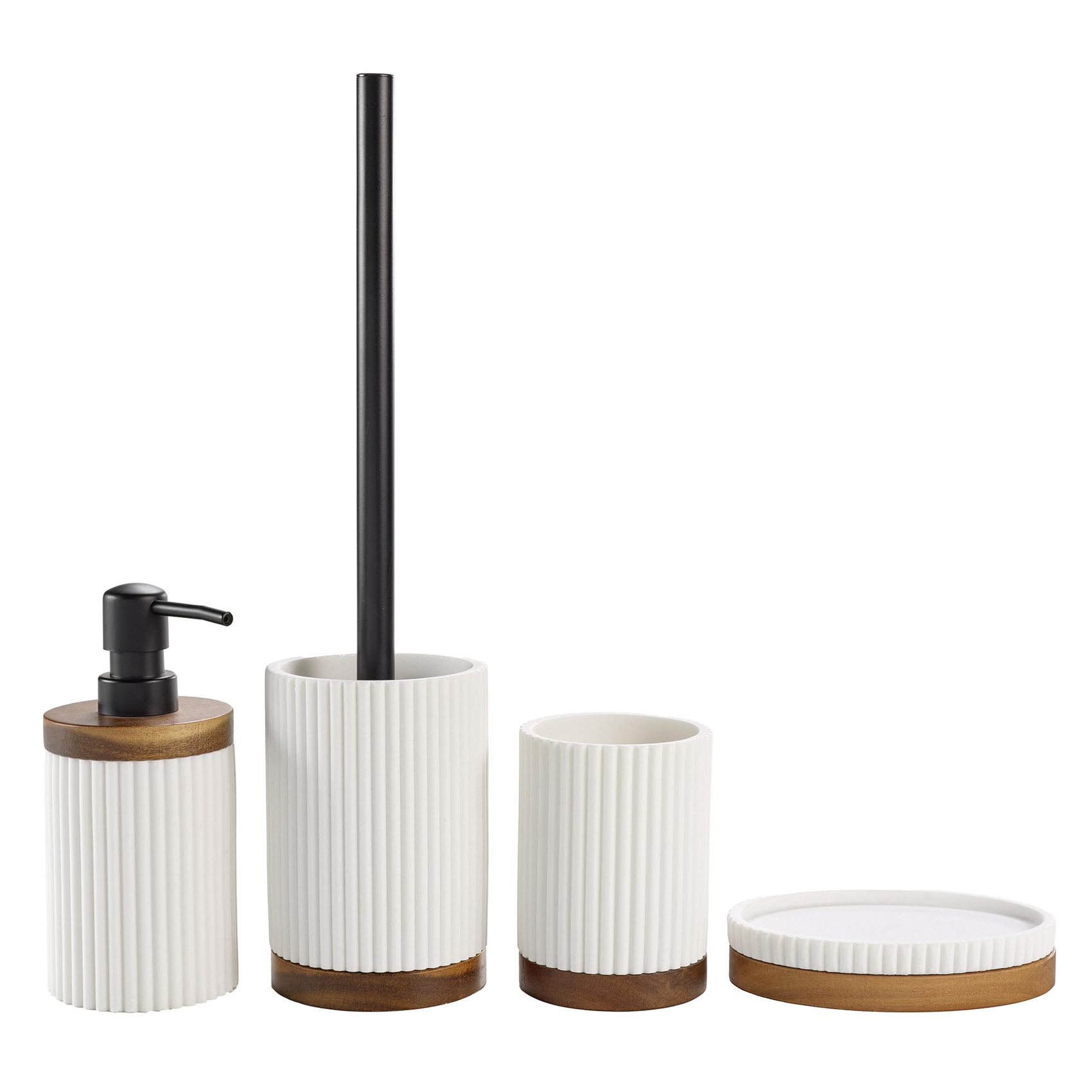 Distributeur de savon en acacia — vue 6