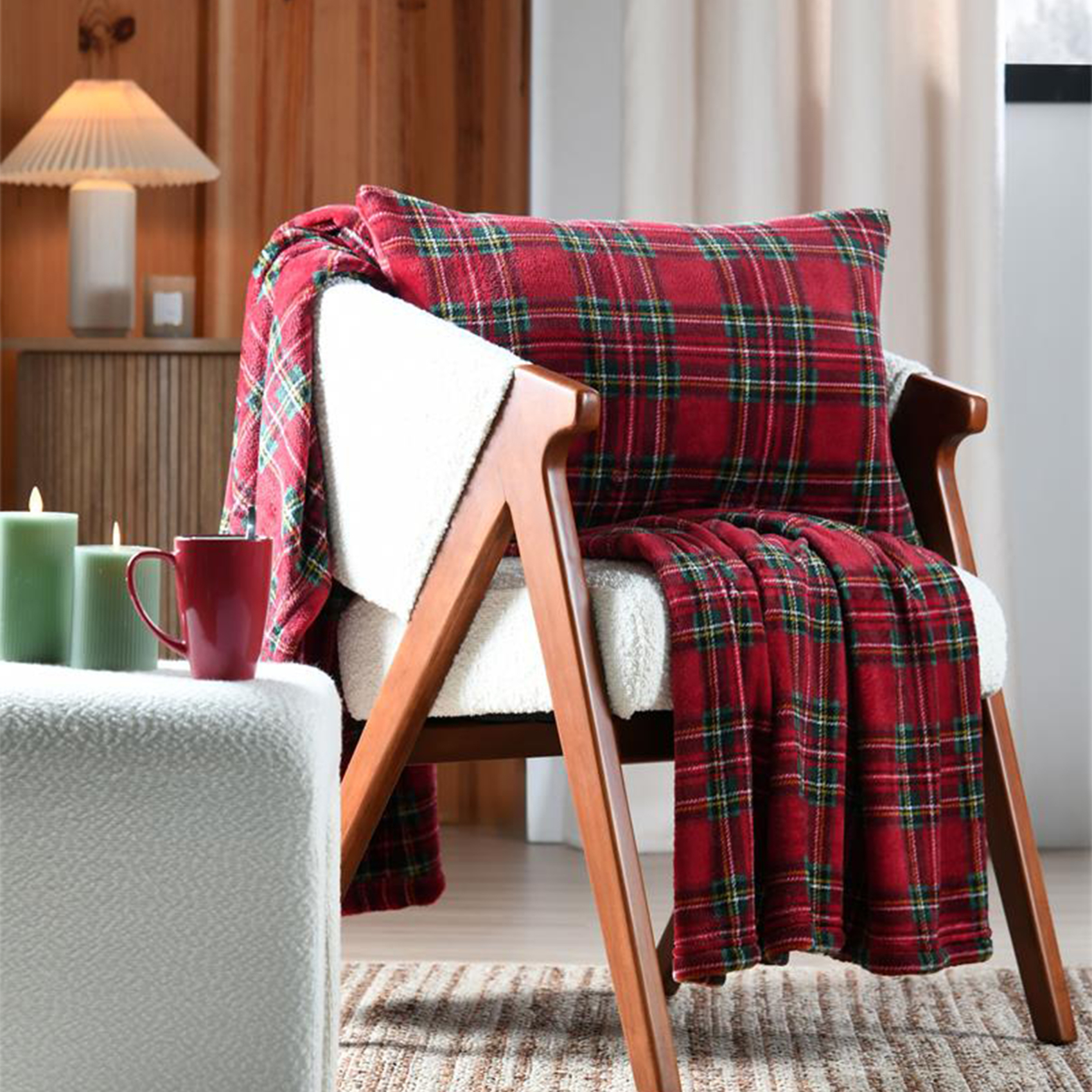 Plaid à carreaux écossais en polaire — vue 5