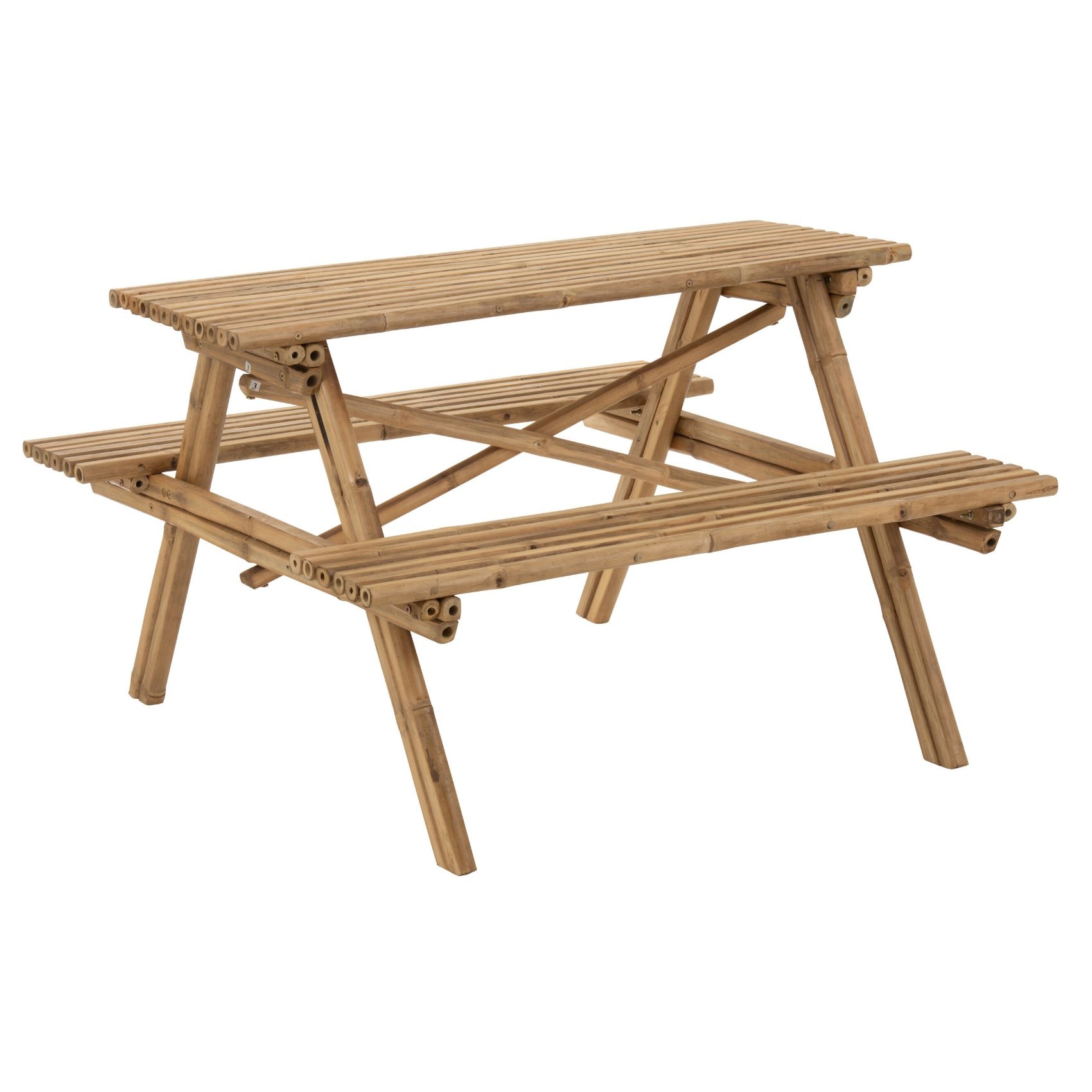 Table de pique-nique en bambou naturel