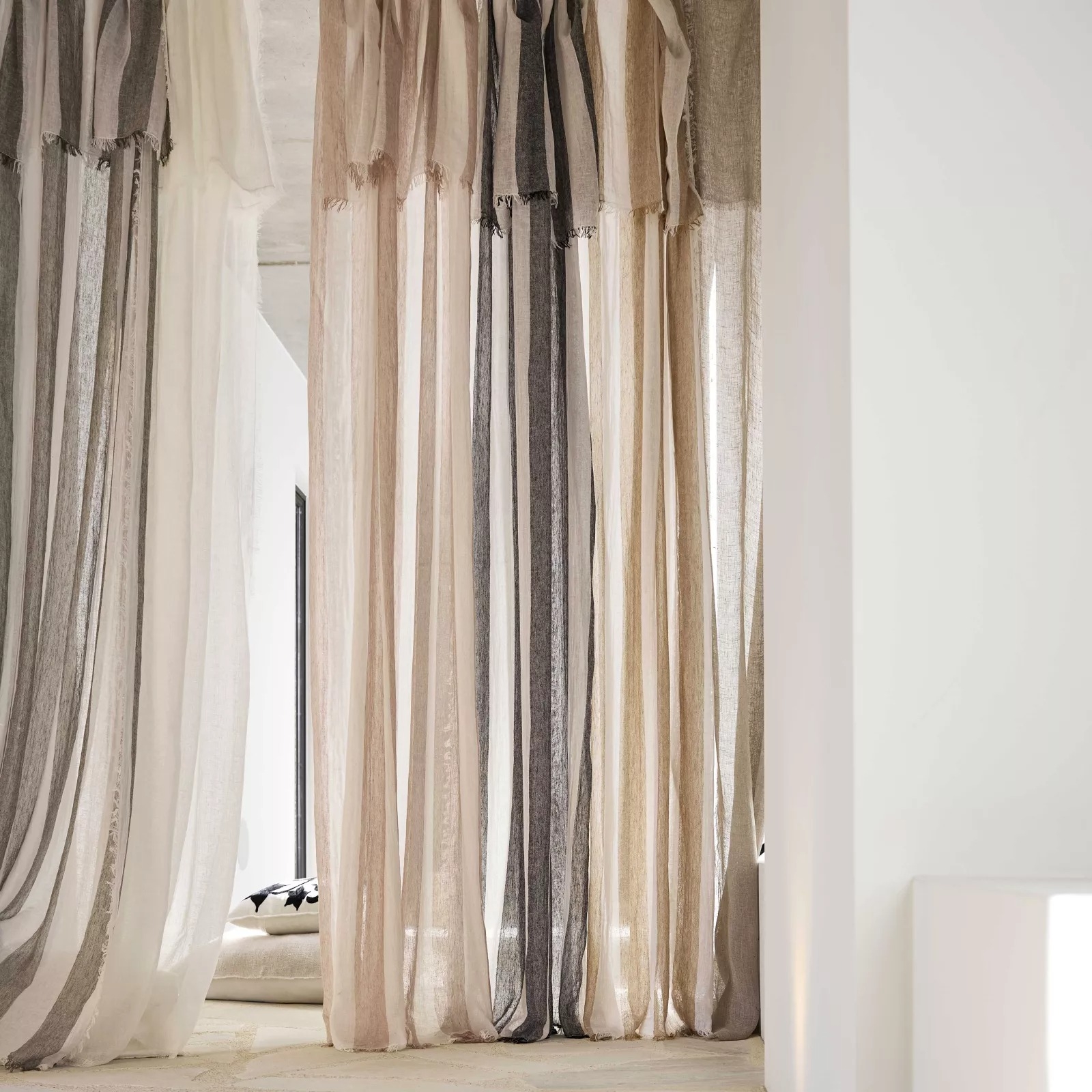 Rideau panneau ajustable en lin TURIN HAOMY — vue 4