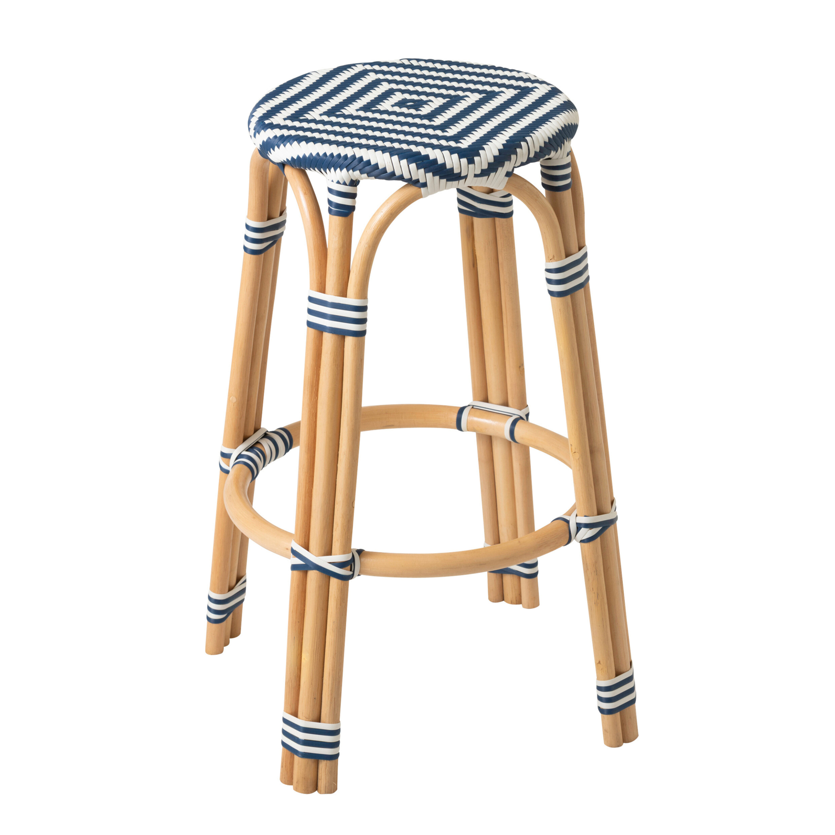 Tabouret de jardin en rotin tressé — vue 6