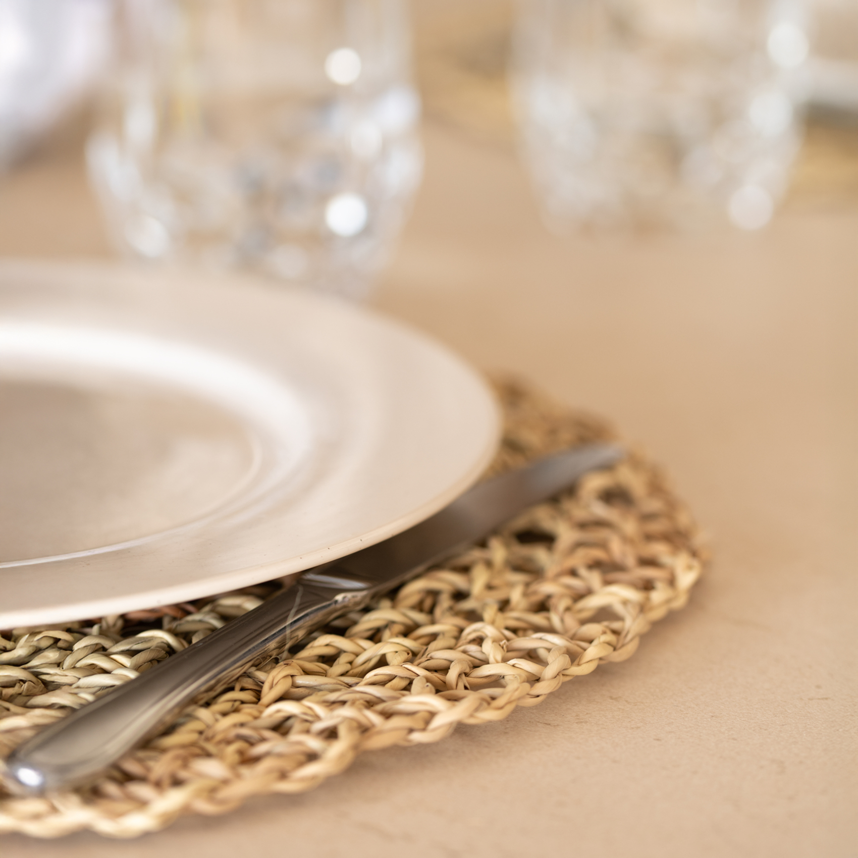 Dessous de plat fibre de palmier ajouré — vue 3