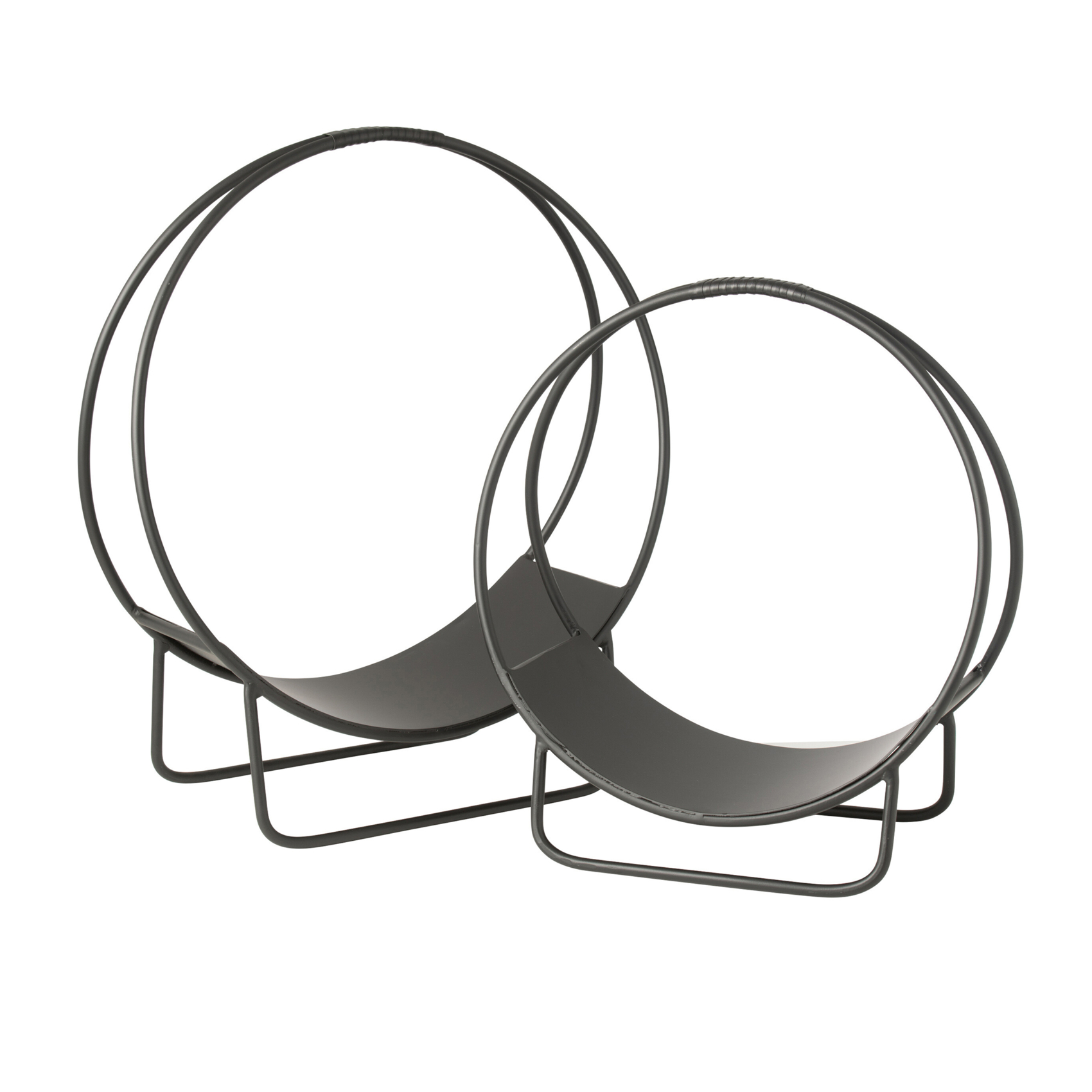 Range bûches panier rond en métal — vue 6