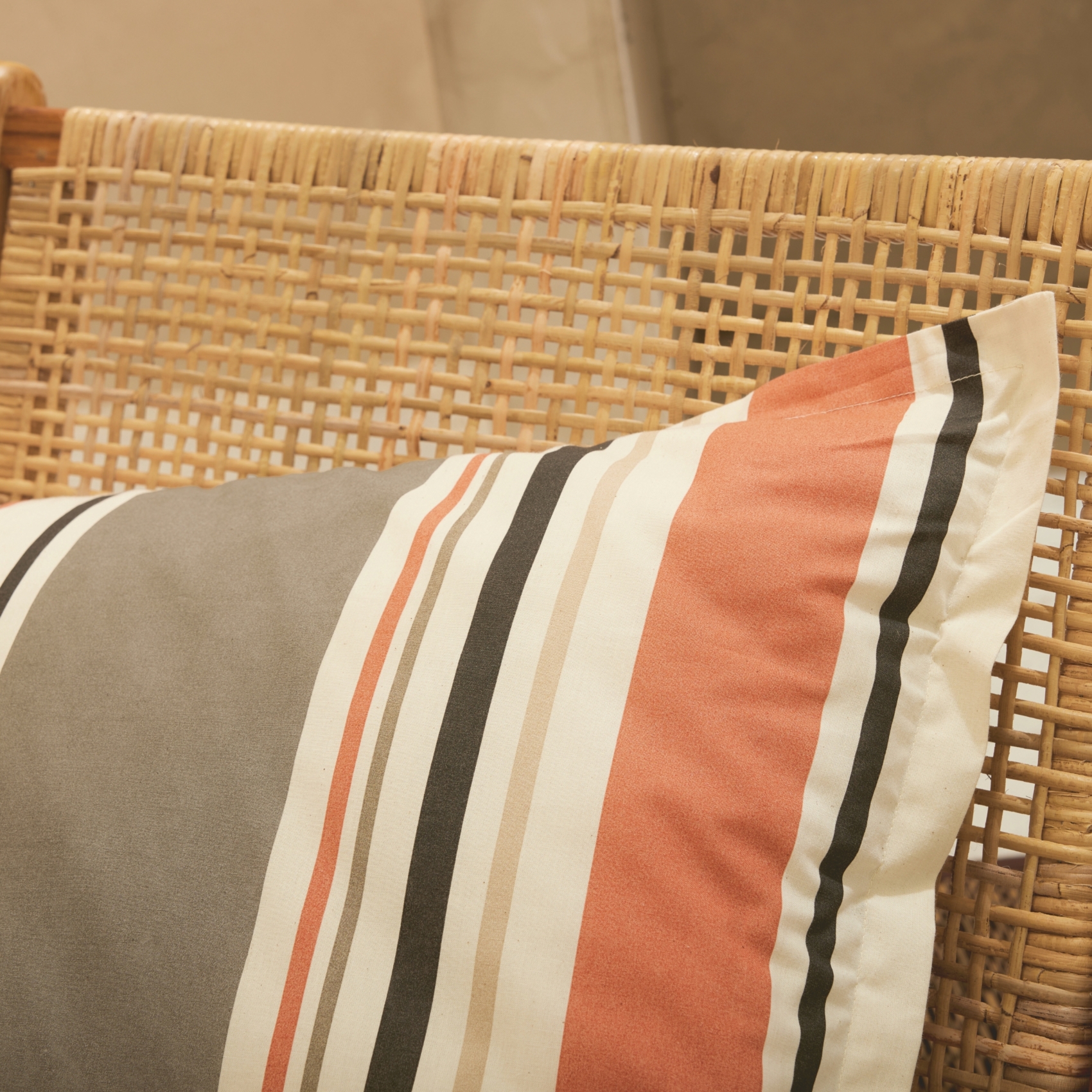 Drap plat coton rayures bayadère — vue 3