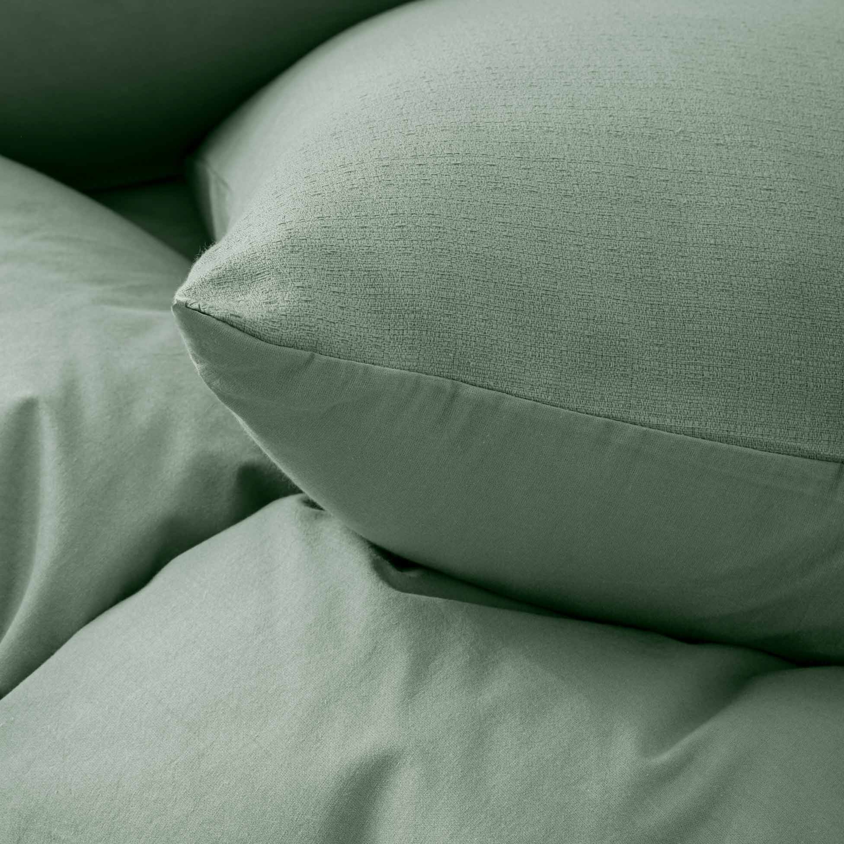 Parure de lit 3 pièces en coton tissage épais housse + taies — vue 4