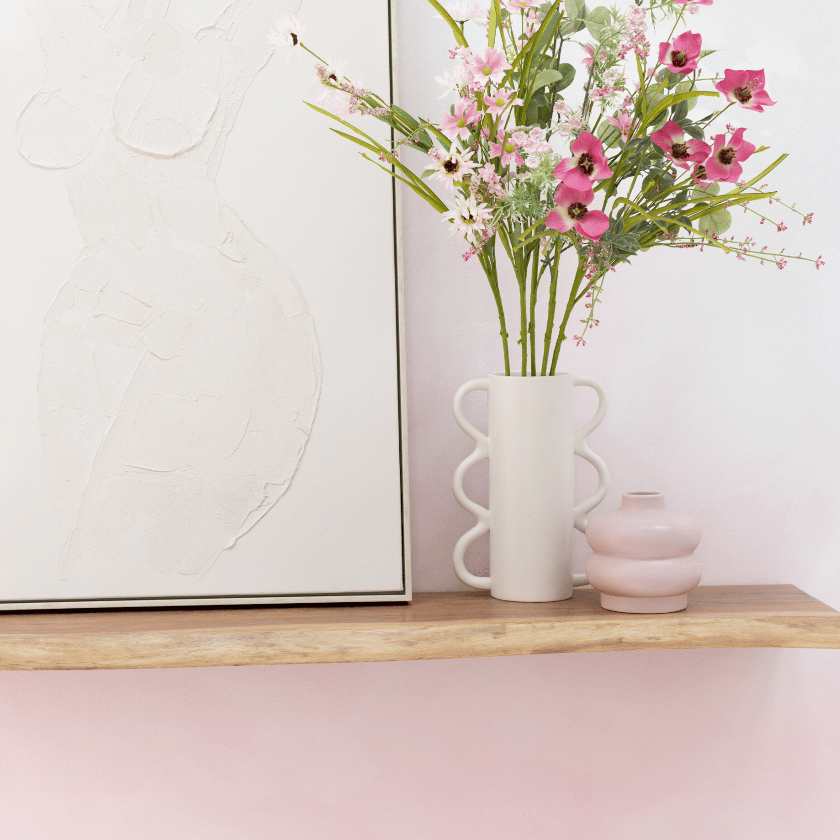 Etagère murale en acacia avec support fixation — vue 4