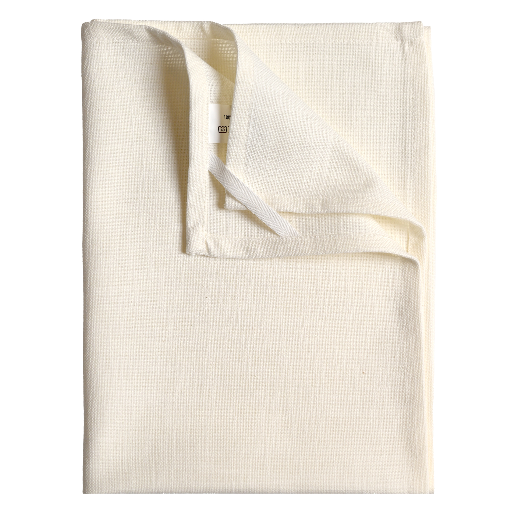 Torchon de cuisine en coton uni aspect tissé