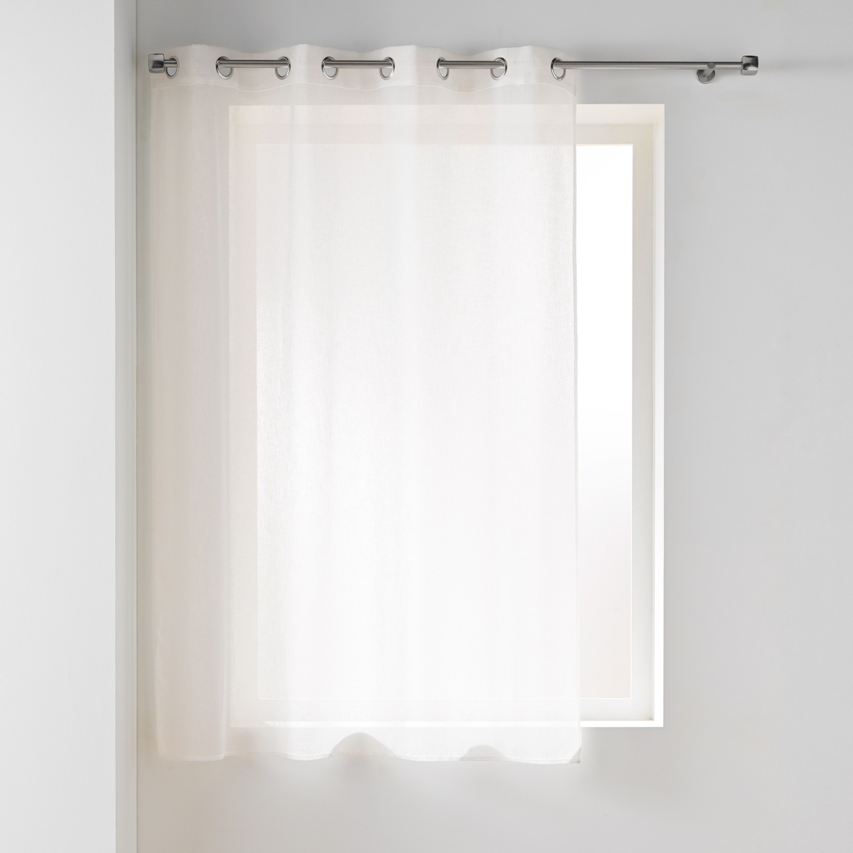 Voilage court à œillets en voile tissé — vue 6