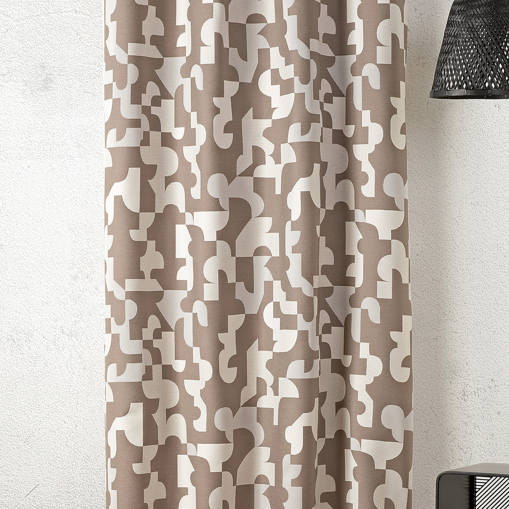 Tissu au mètre jacquard géométrique texturé rétro — vue 5