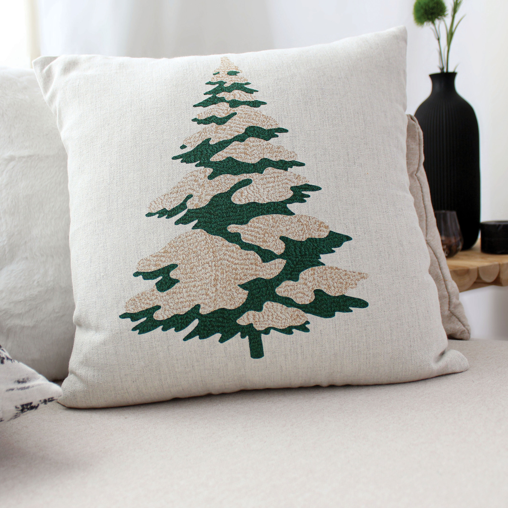 Coussin décoratif motif sapin — vue 4
