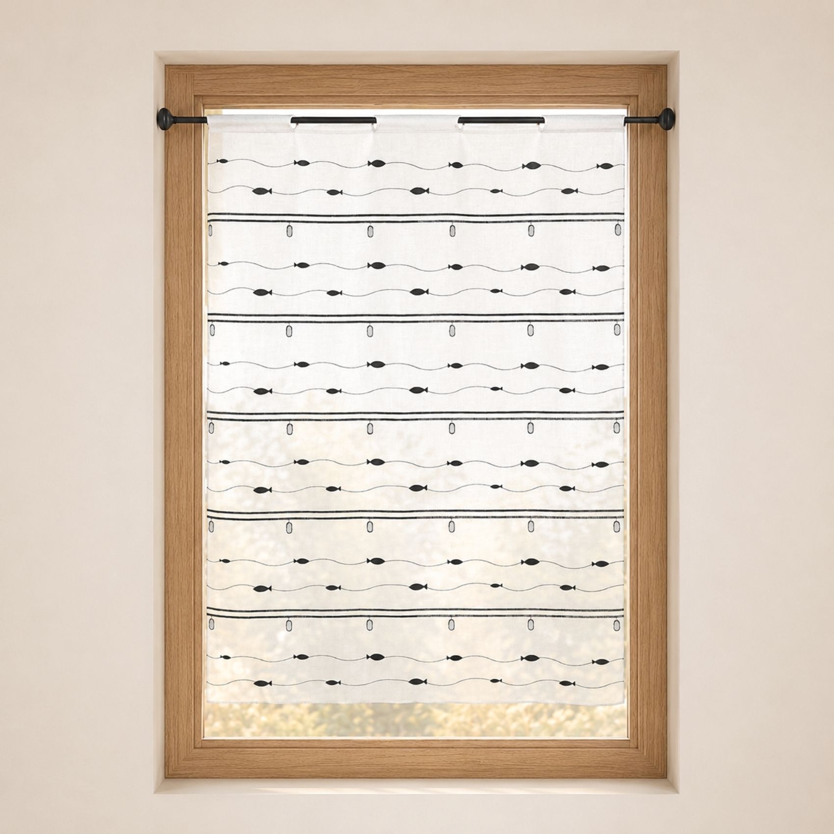 Modulable brodé petits poissons
