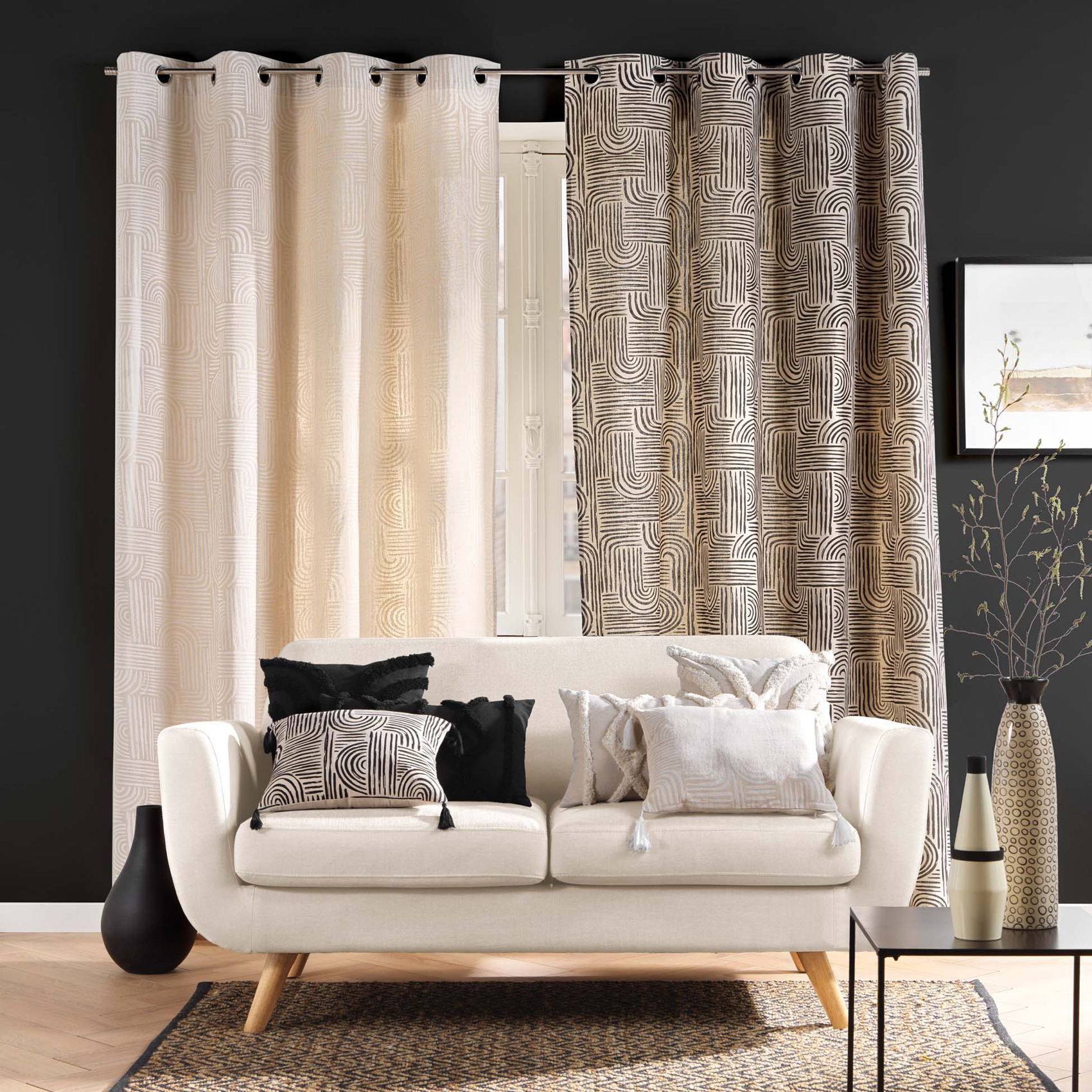 Coussin déhoussable aux motifs tuftés — vue 4