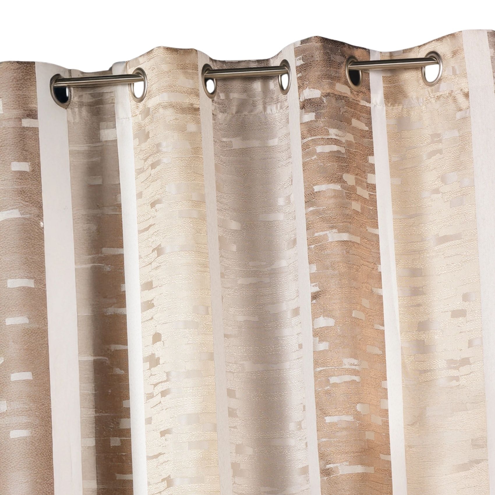 Rideau jacquard à rayures verticales colorées — vue 3