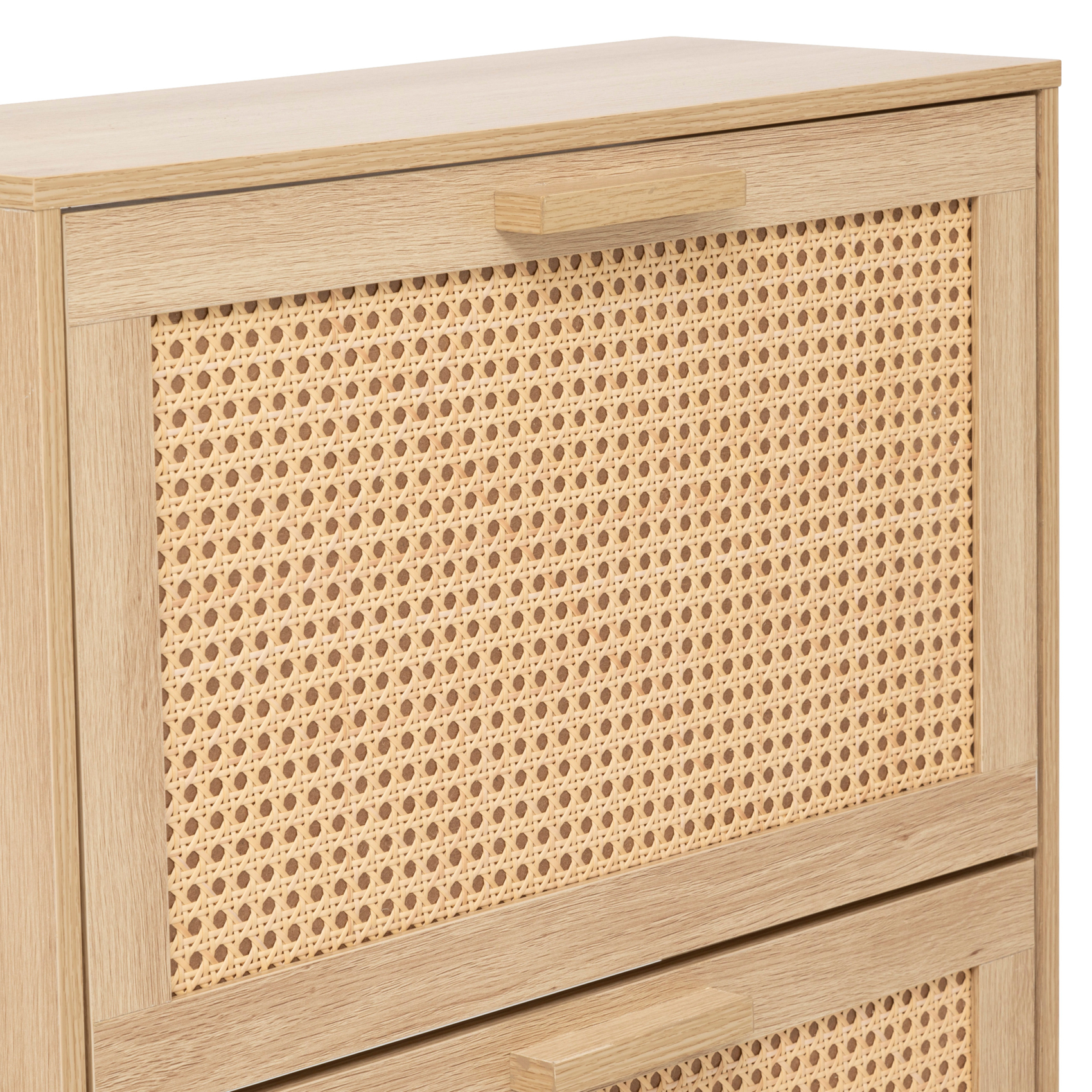 Meuble à chaussures 3 abattants avec façades cannage — vue 6