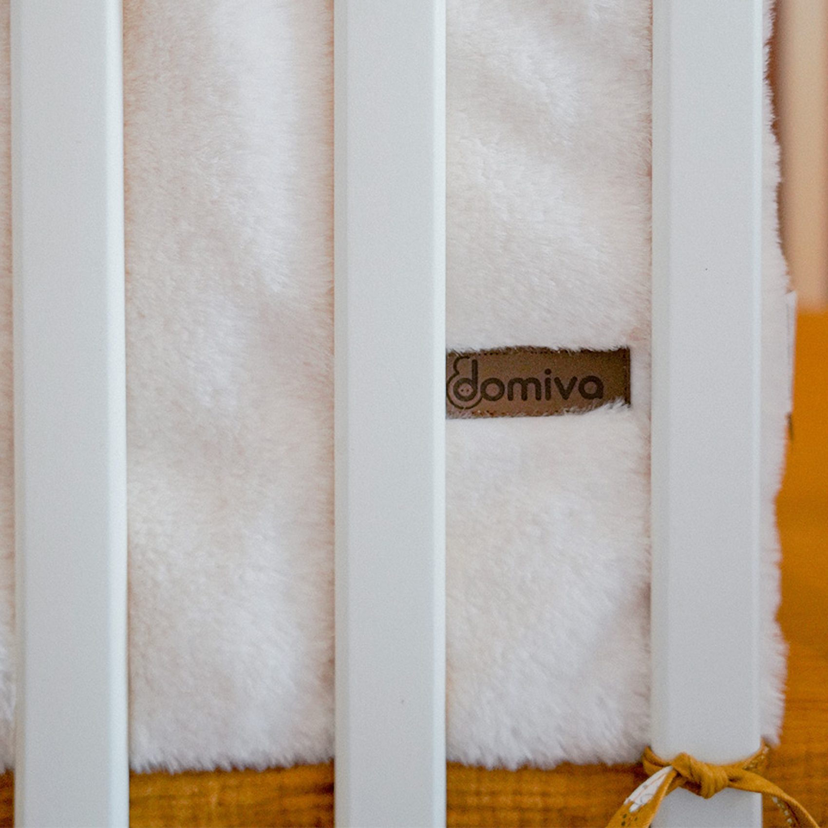 Tour de lit rembourré en jersey jacquard effet maille — vue 4