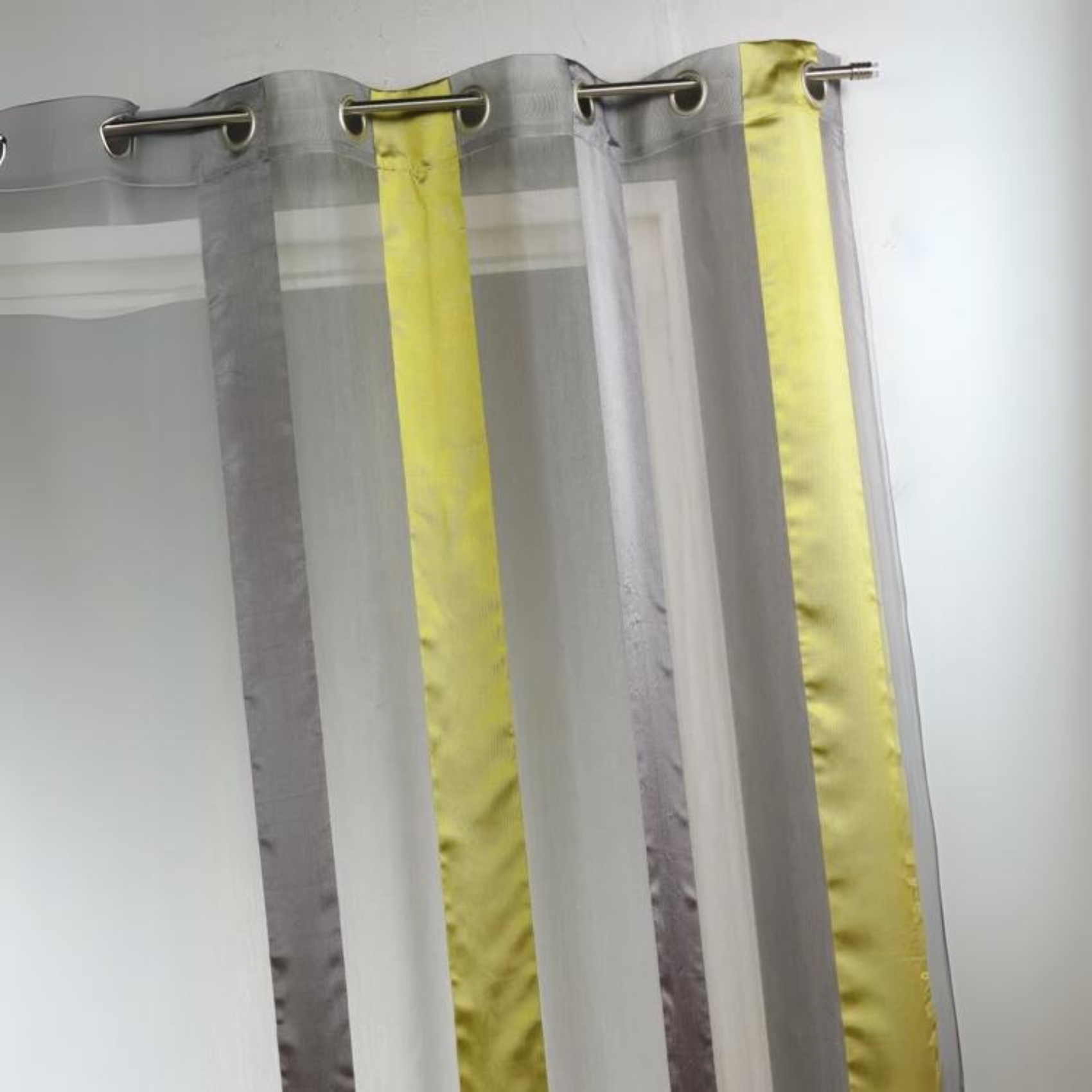 Voilage bicolore à rayures verticales — vue 5