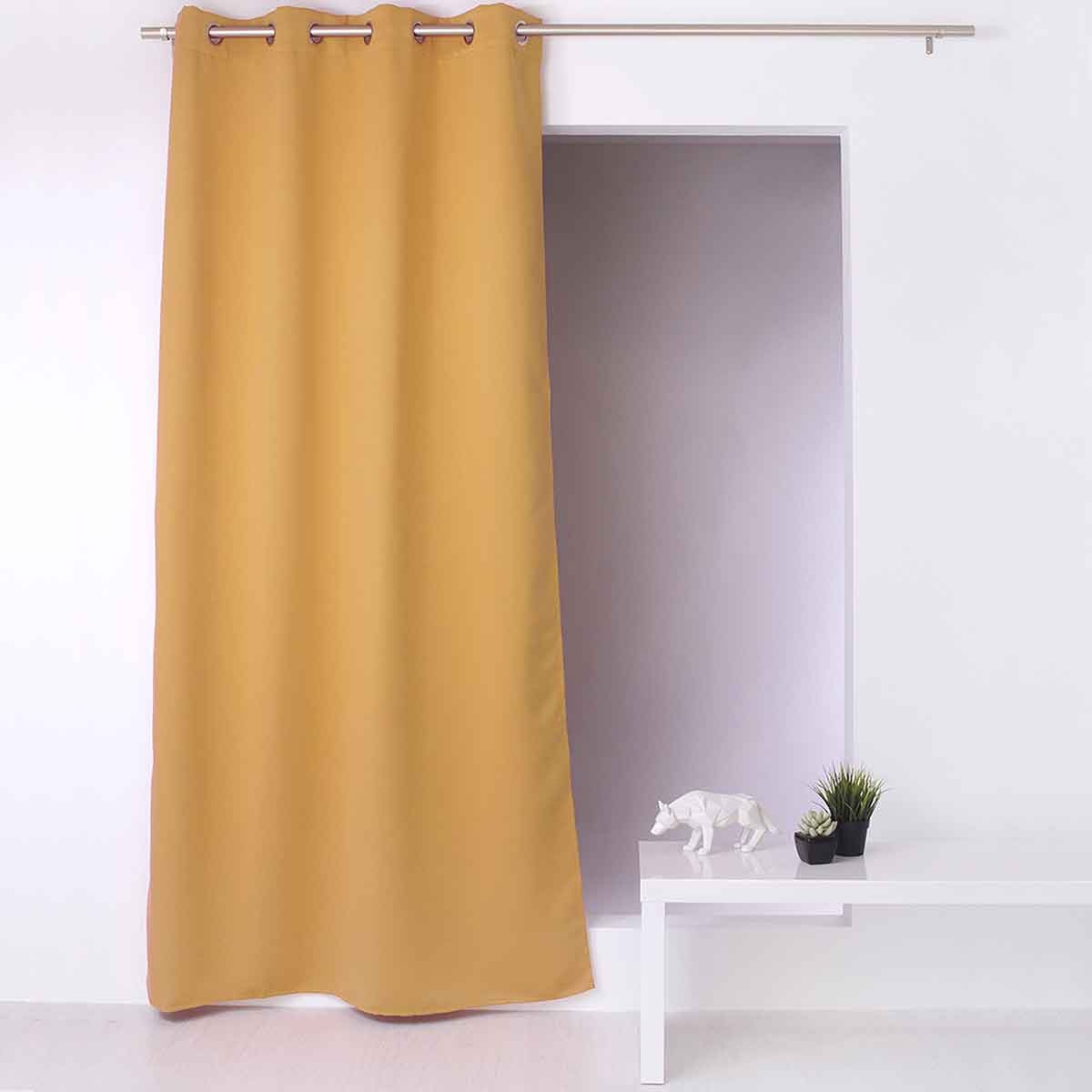 Rideau occultant fil noir avec 8 œillets — vue 3