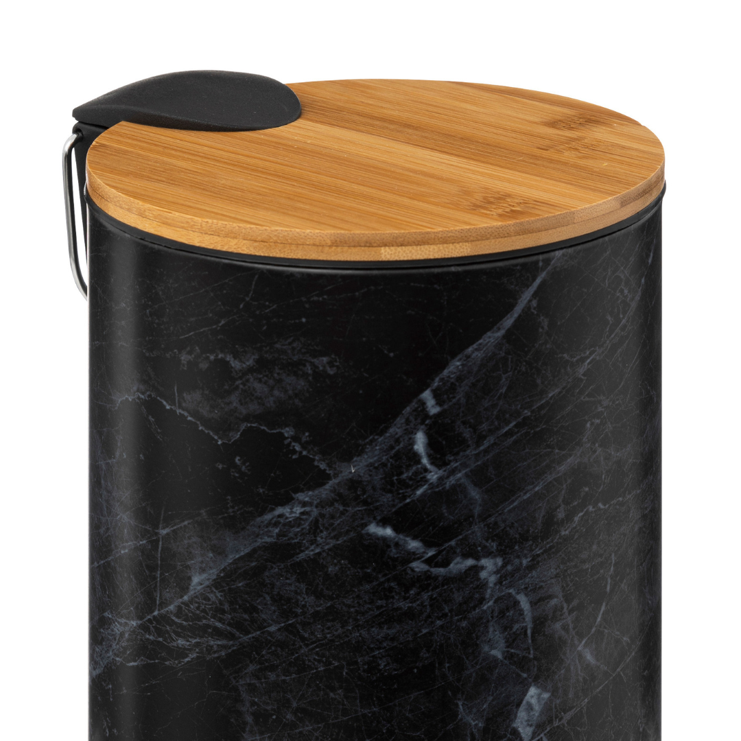 Poubelle de salle de bain effet marbre — vue 6
