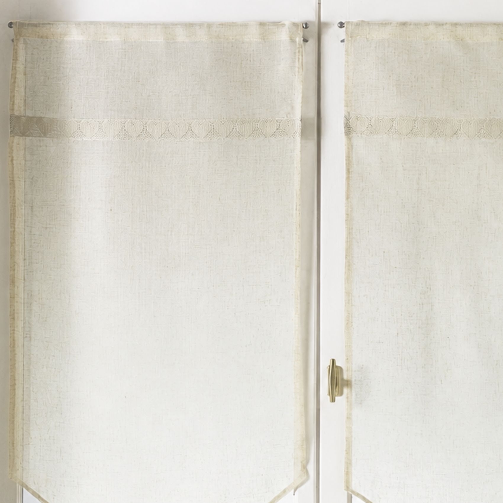Paire de voilages à parement en macramé cœurs — vue 6