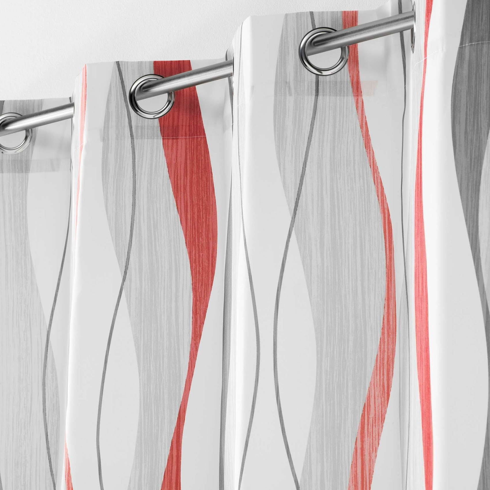 Rideau tamisant à rayures ondulées — vue 3