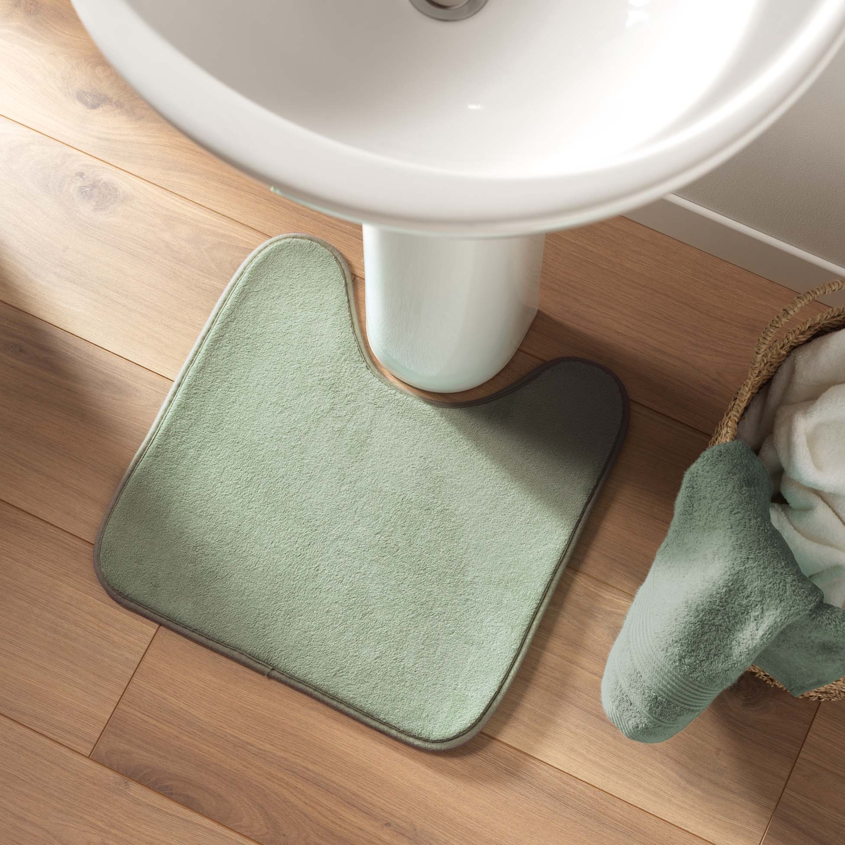 Tapis contour WC vert sauge — vue 5