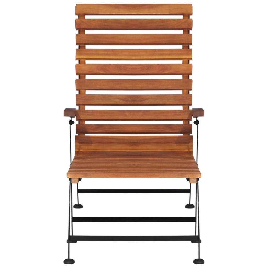 Chaise longue extérieure en acacia — vue 4