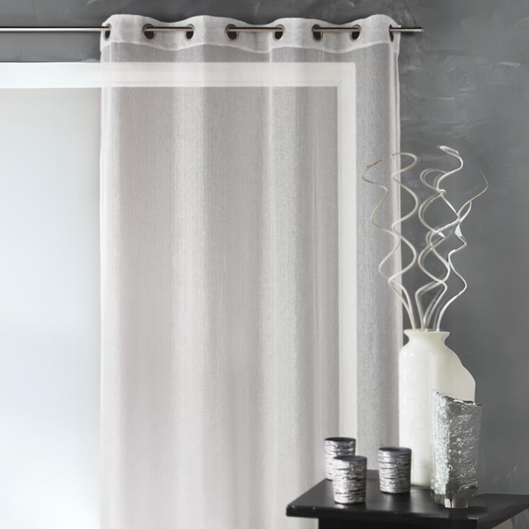 Voilage uni avec fils en lurex — vue 5