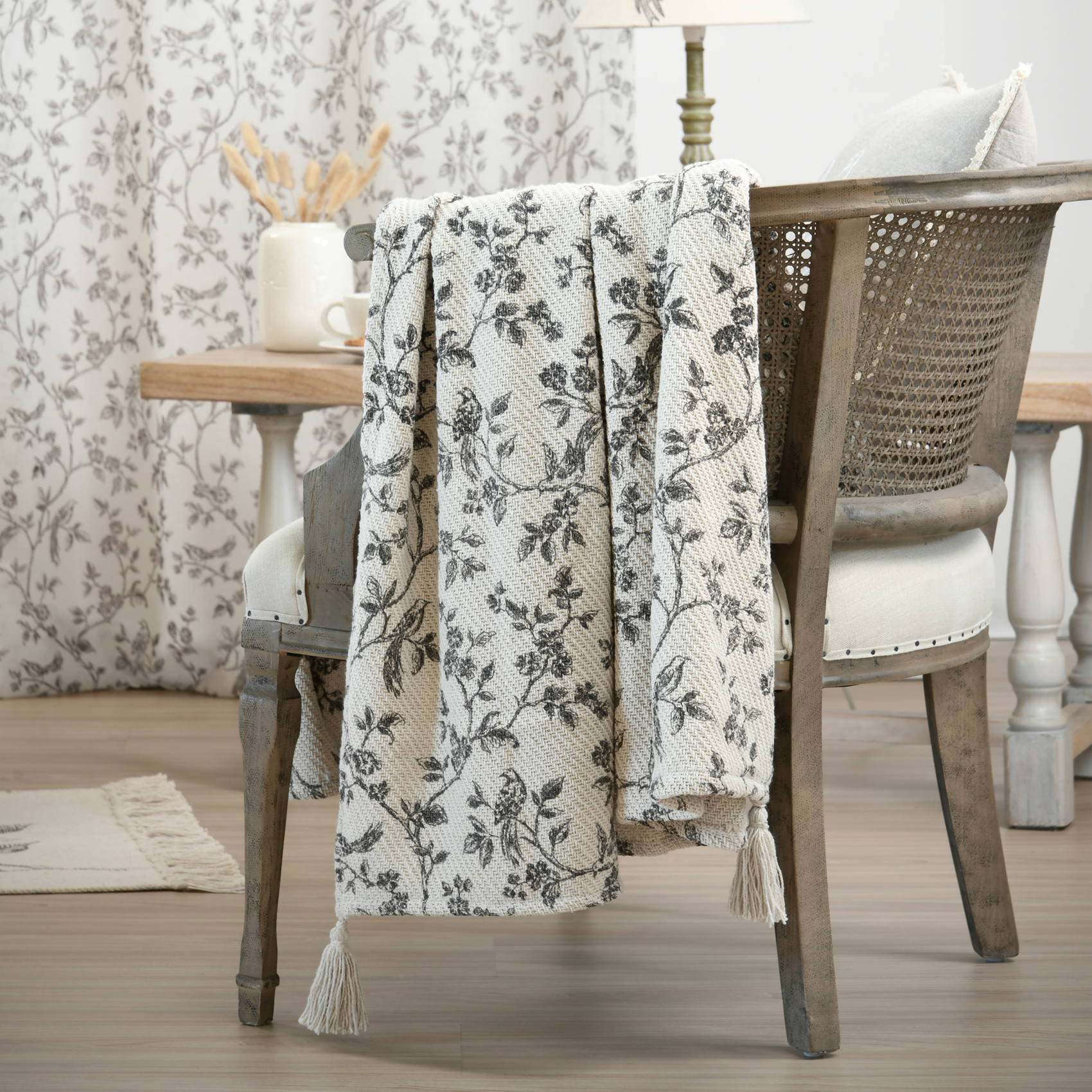 Plaid imprimé floral esprit campagne chic — vue 4