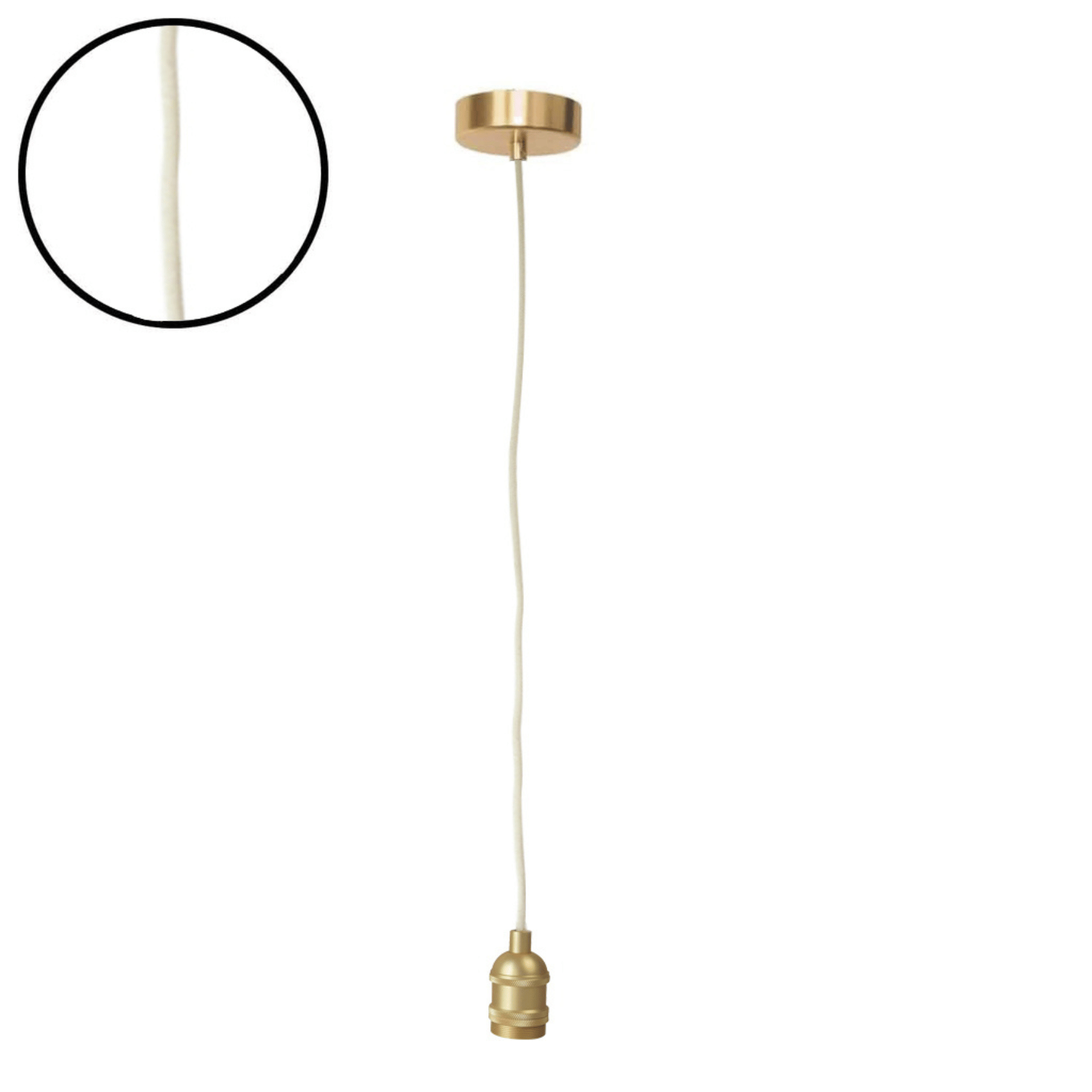 Suspension douille doré satiné — vue 5