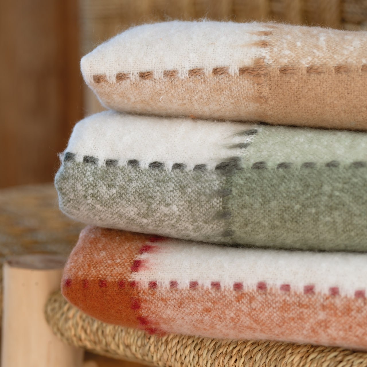 Plaid à carreaux aspect mohair — vue 4