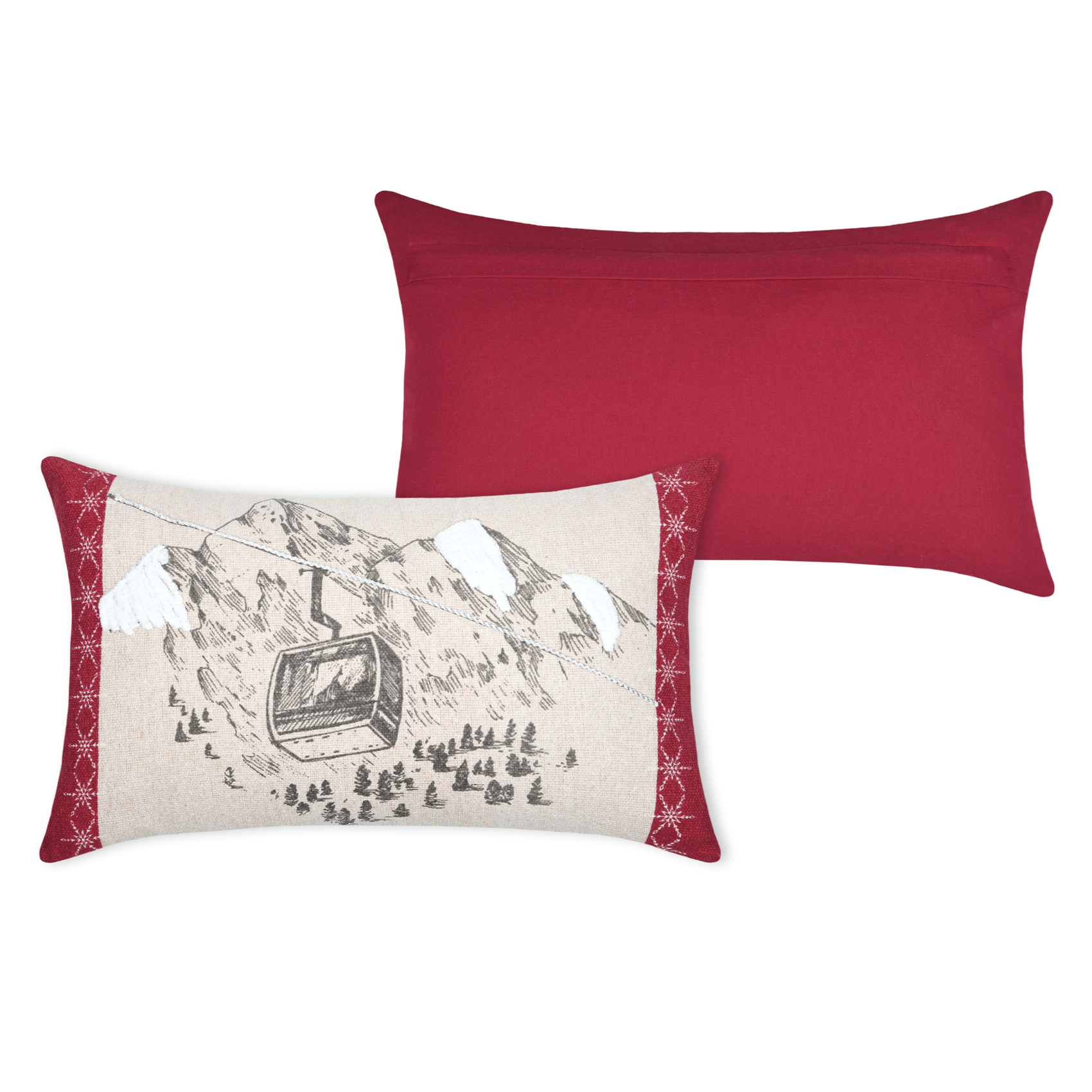 Coussin déco montagne télécabine — vue 3