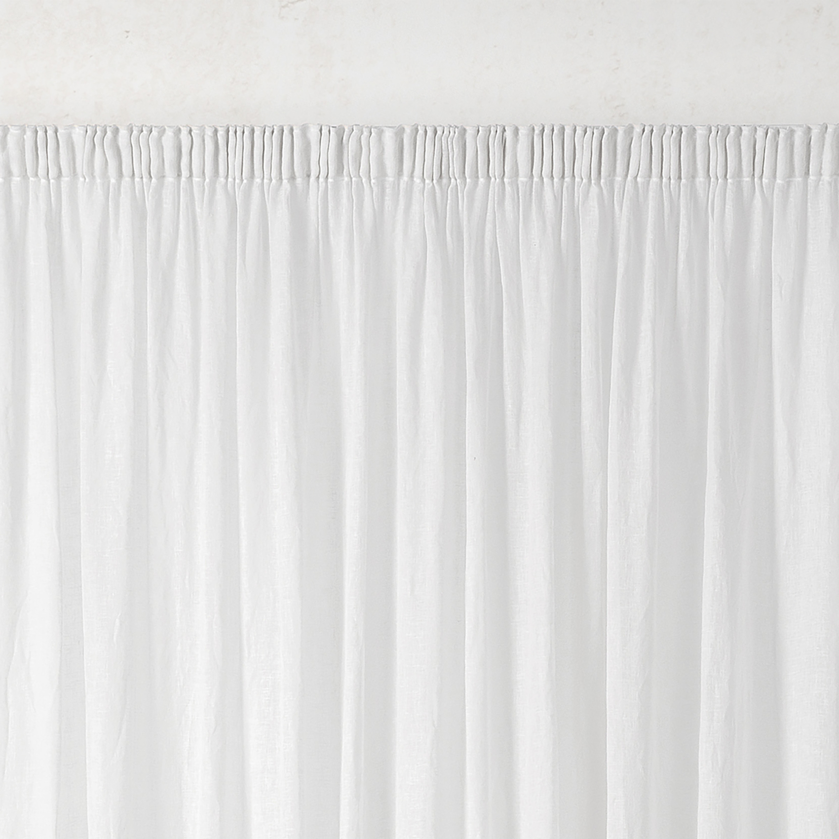 Voilage tamisant en gaze poly-lin à galon fronceur — vue 4