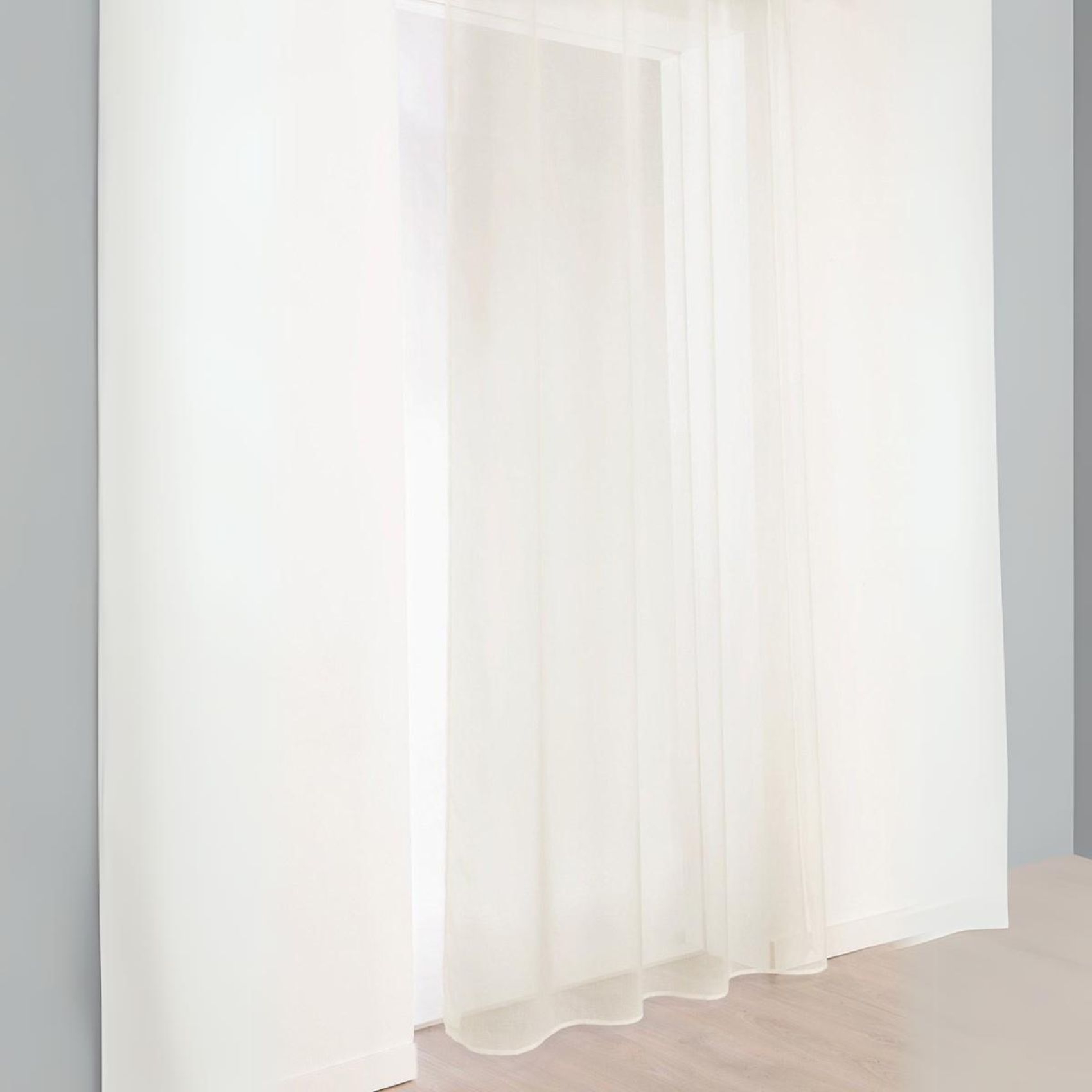 Voilage imitation lin à galon fronceur — vue 3