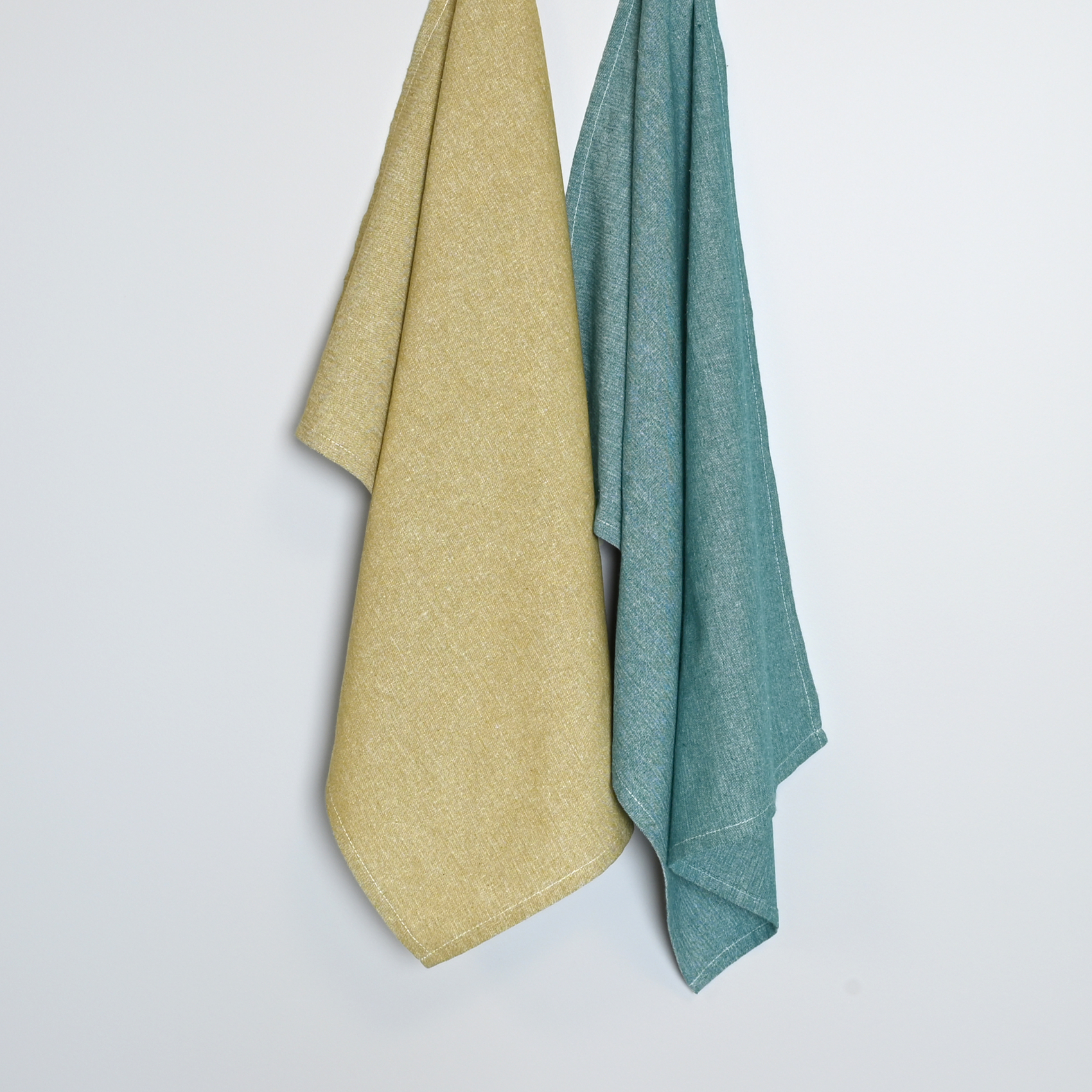 Torchon de cuisine en coton uni aspect tissé — vue 6