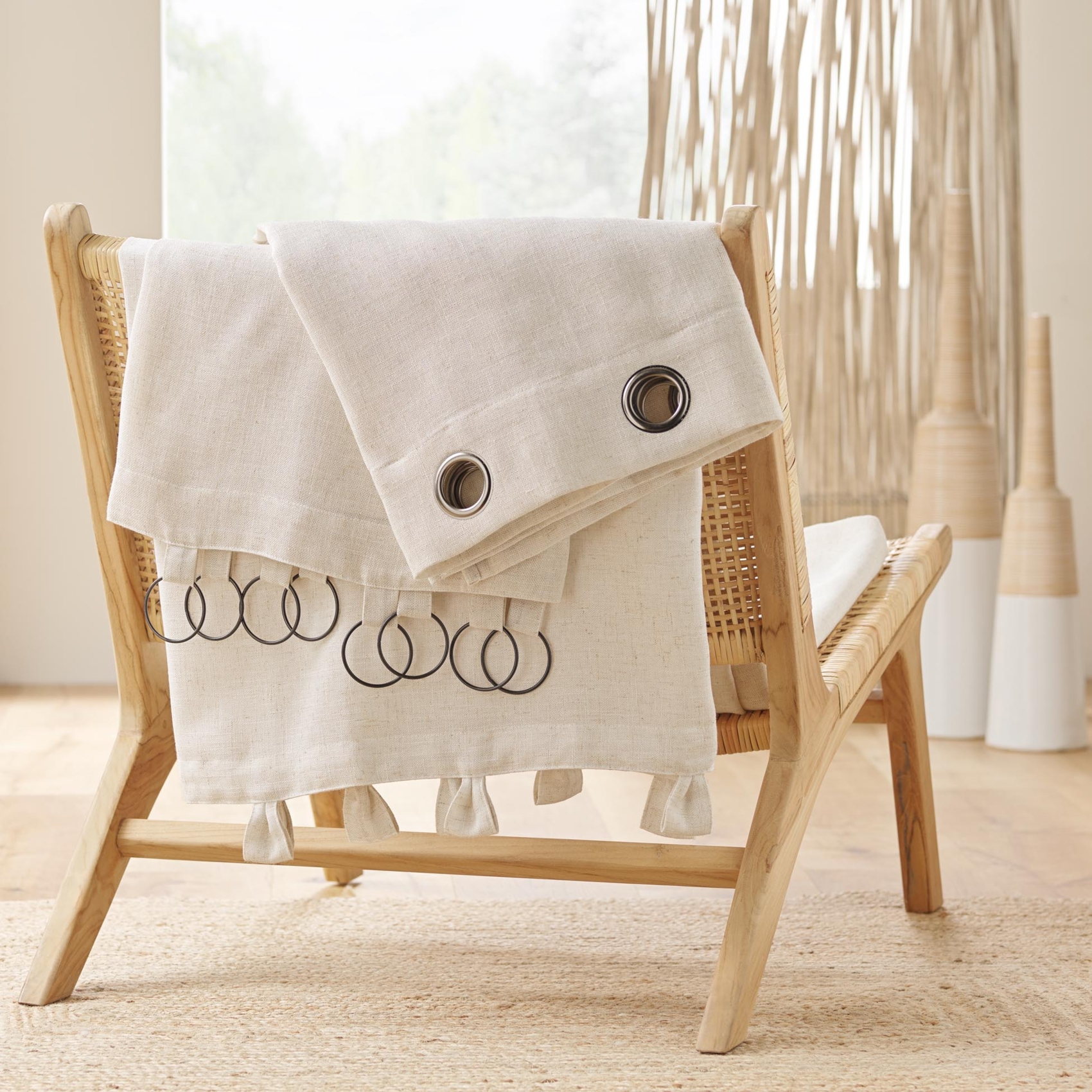 Rideau polylin à anneaux tamisant — vue 4