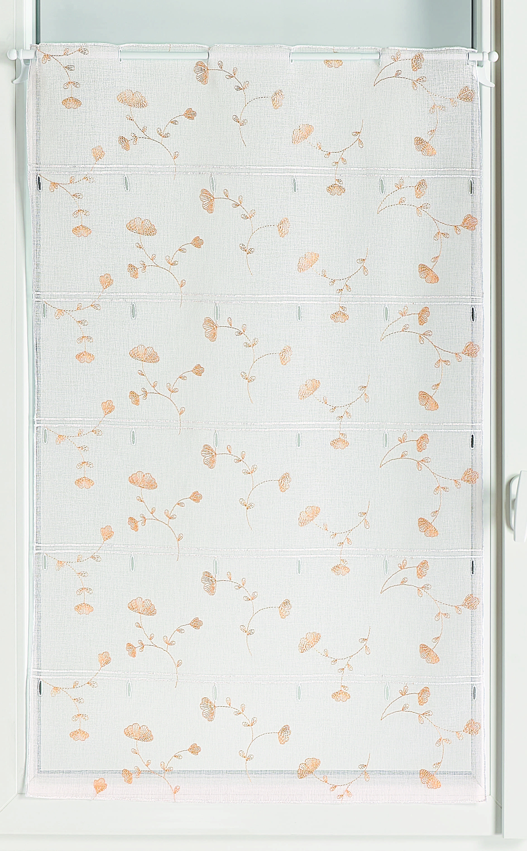 Voilage modulable brodé ginko