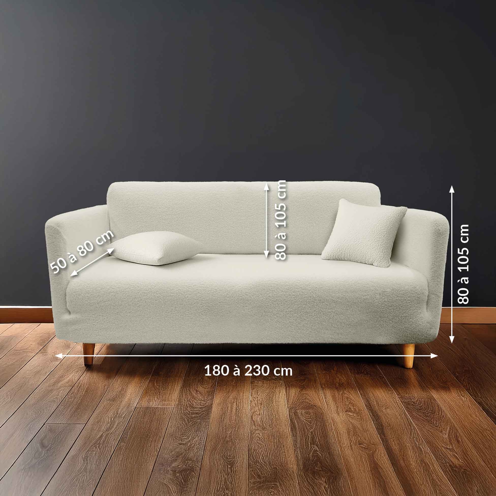 Housse de canapé extensible bouclette — vue 4